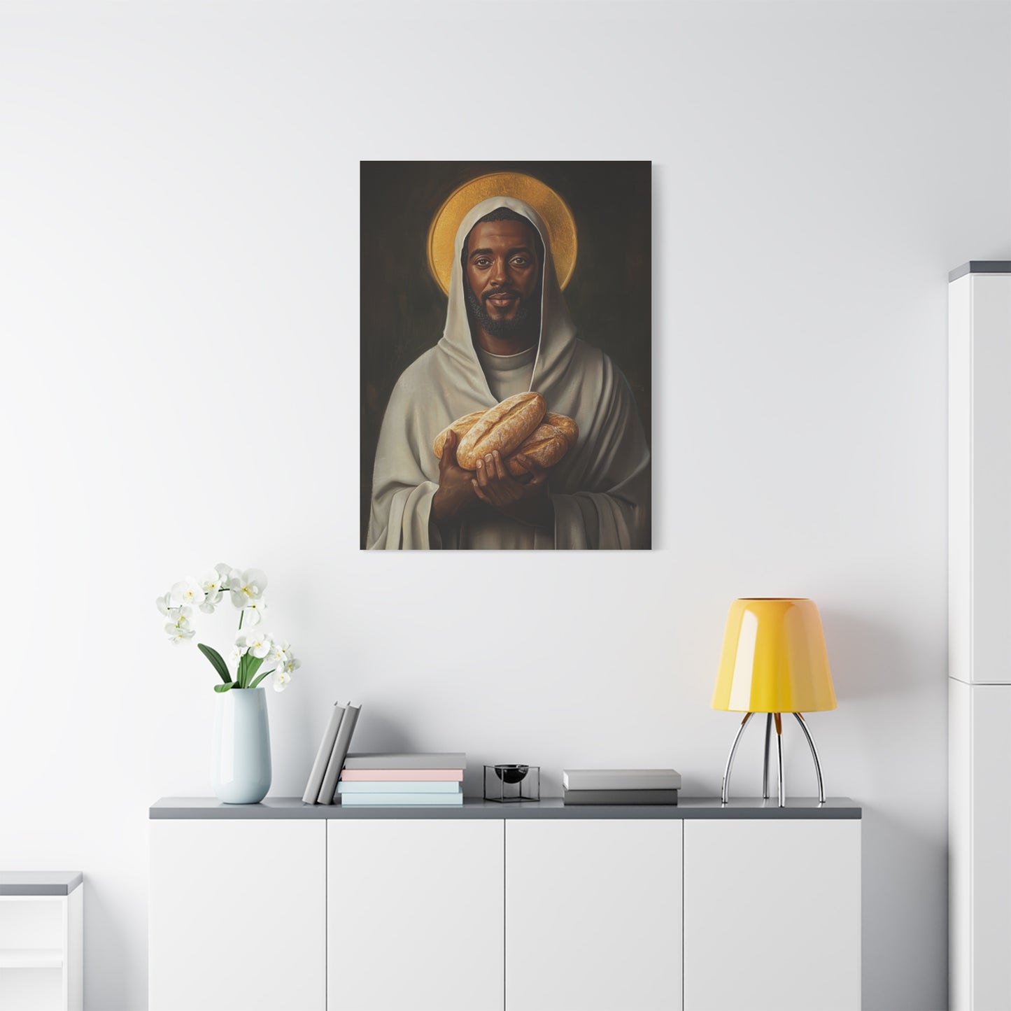 Benedict the Moor Canvas Print, Catholic Decor Wall, Gift Religious Christian