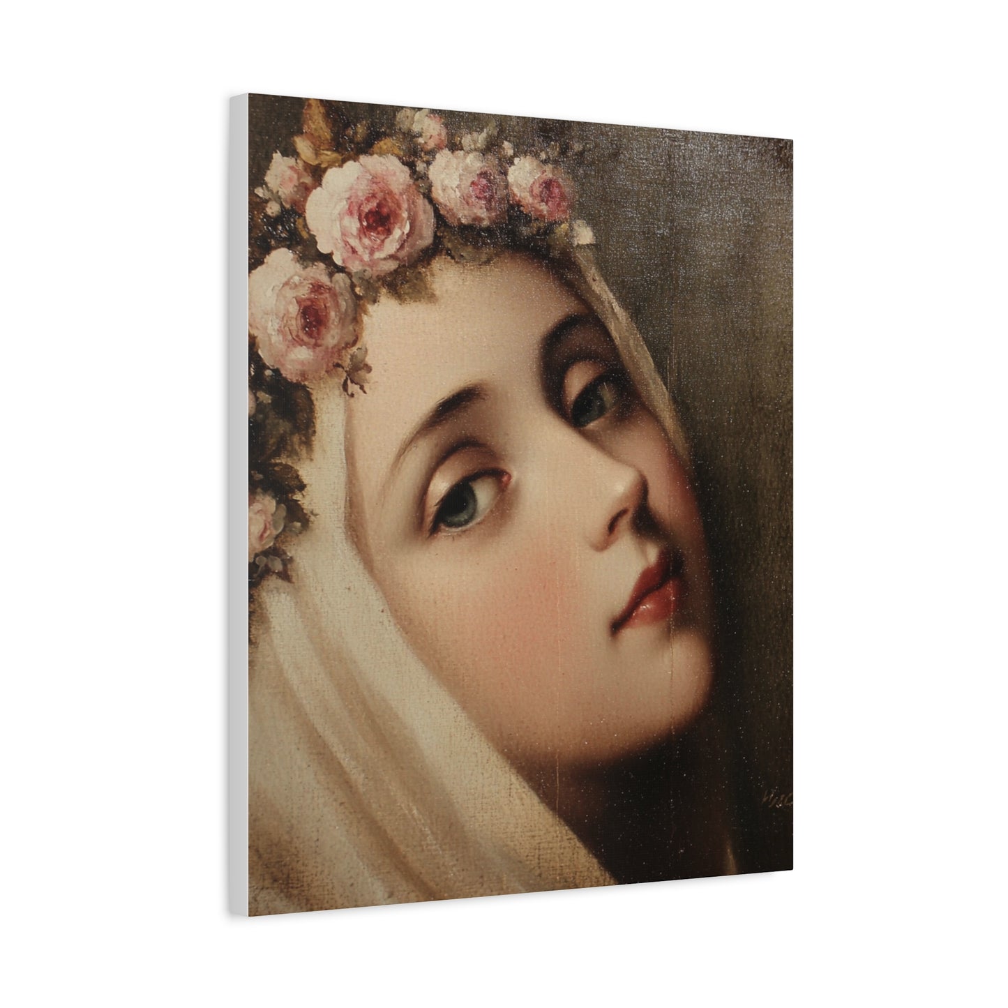 Ready To Hang - St. Rose of Lima Close Up Image Catholic Canvas Wall Art, Christian Decor
