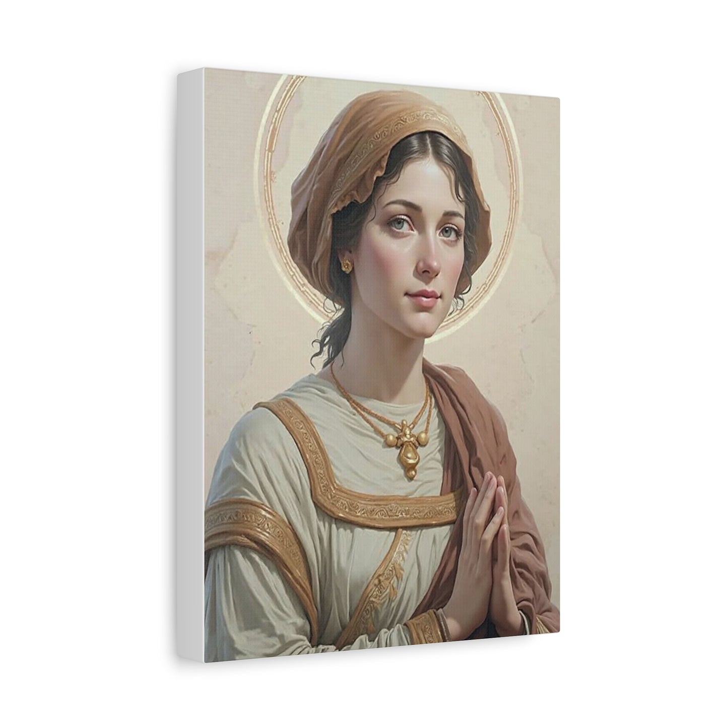 St. Flavia Domitilla Catholic Canvas Wall Art, Christian Decor