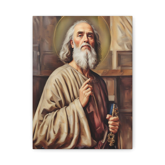 Ready to Hang - St. Peter the Apostle Catholic Canvas Wall Art, Christian Decor