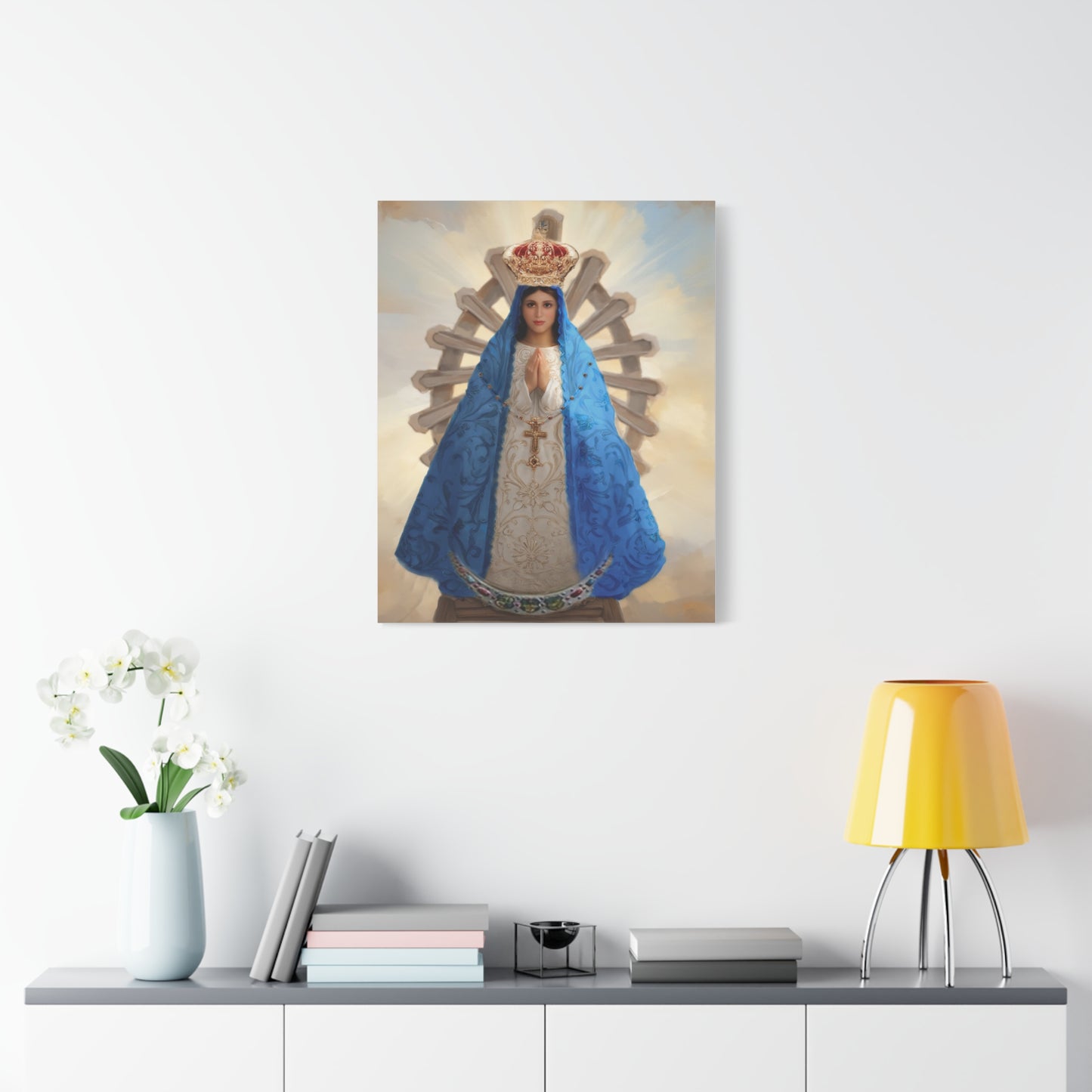 Ready to Hang - Our Lady of Lujan Virgin Mary Catholic Canvas Wall Art, Christian Decor