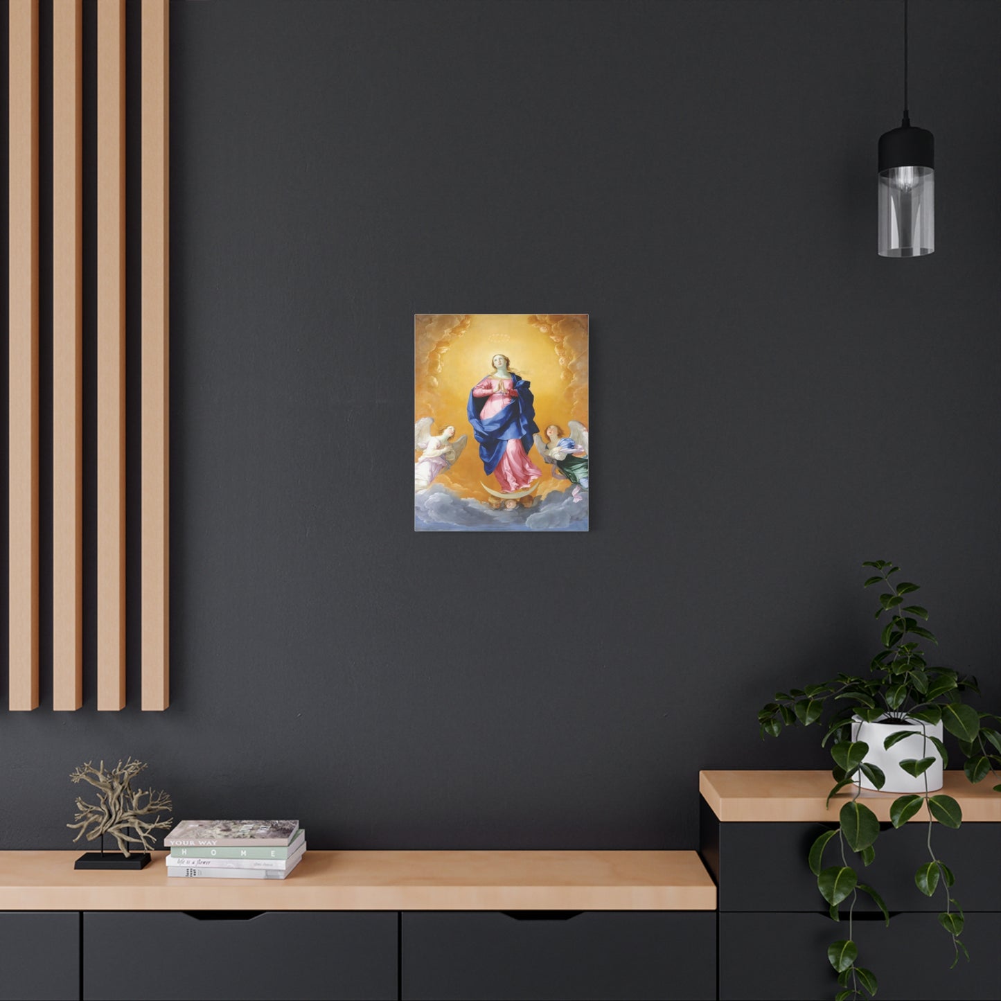 Ready To Hang - Mother Mary Immaculate Conception Our Lady Catholic Canvas Wall Art, Christian Decor