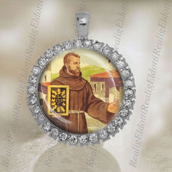 St. Bernardine of Siena Catholic Medal Pendant Christian Religious Jewelry