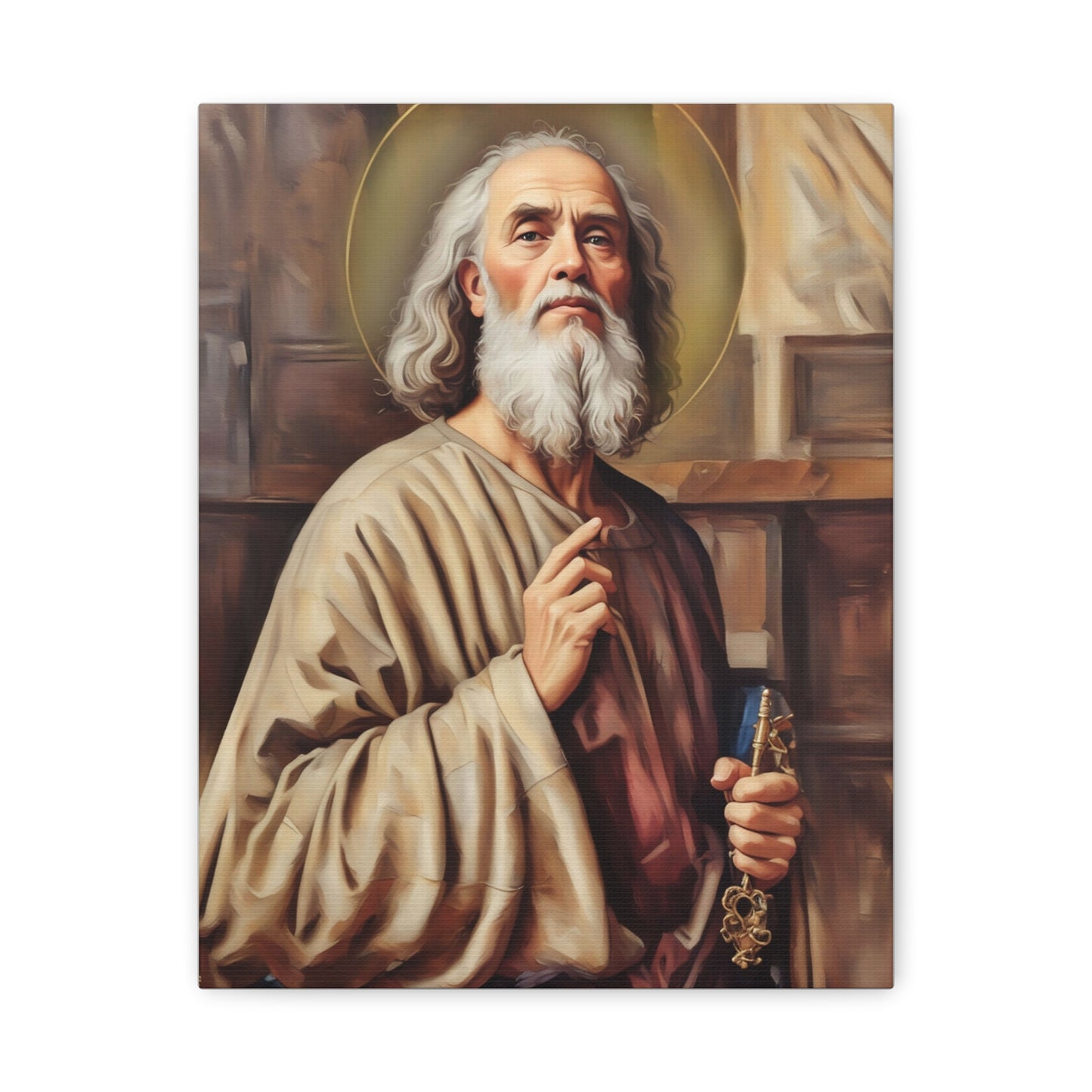 Ready to Hang - St. Peter the Apostle Catholic Canvas Wall Art, Christian Decor