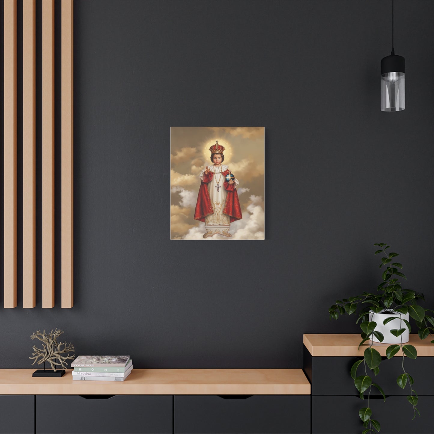 Infant Jesus of Prague Catholic Canvas Wall Art, Christian Decor