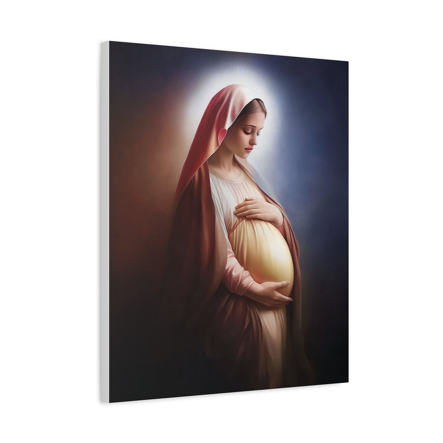 Ready To Hang - Pregnant Mother Mary Catholic Canvas Wall Art, Christian Decor