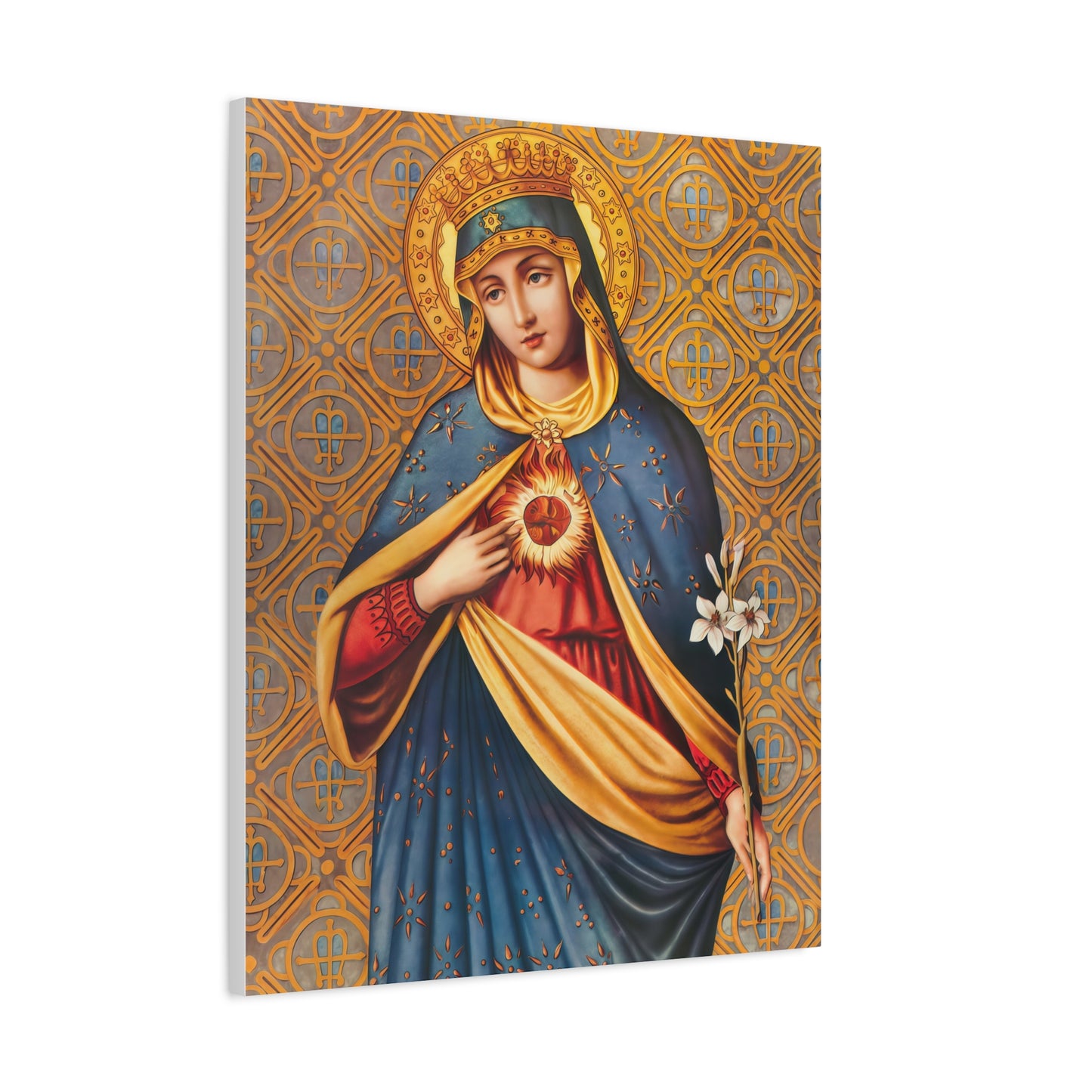 Ready to Hang - Immaculate Conception Mother Mary Catholic Canvas Wall Art, Christian Decor