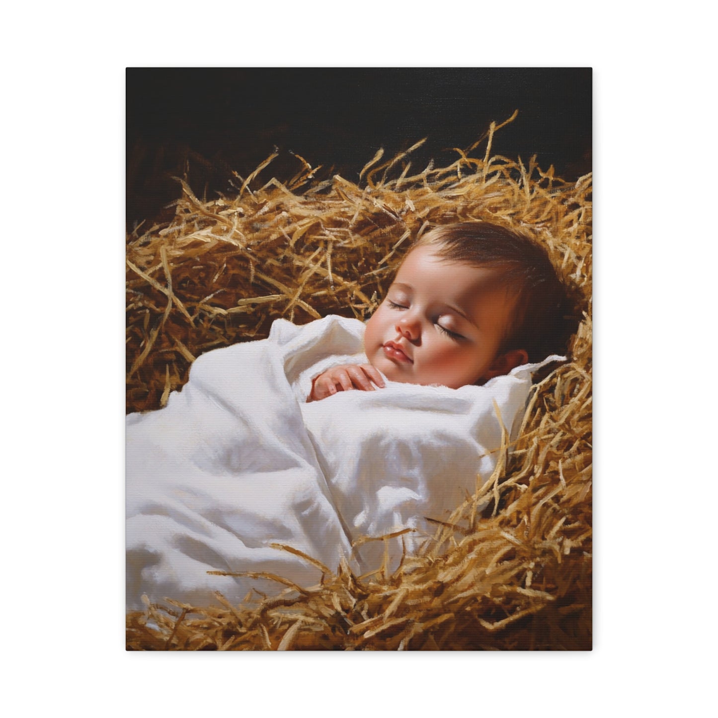 Sleeping Baby Jesus Canvas Print, Catholic Decor Wall, Gift Religious Christian