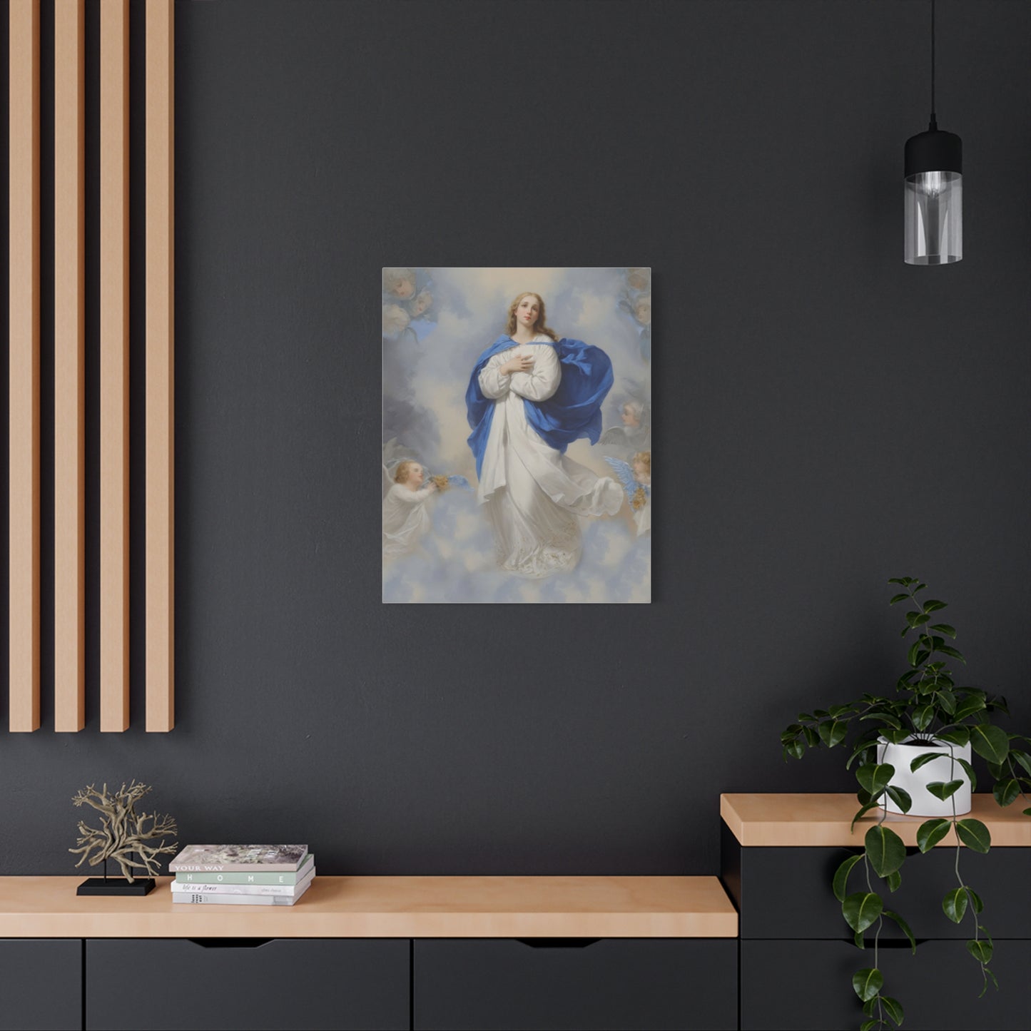 Ready to Hang - Mary Our Lady Assumption Catholic Canvas Wall Art, Christian Decor