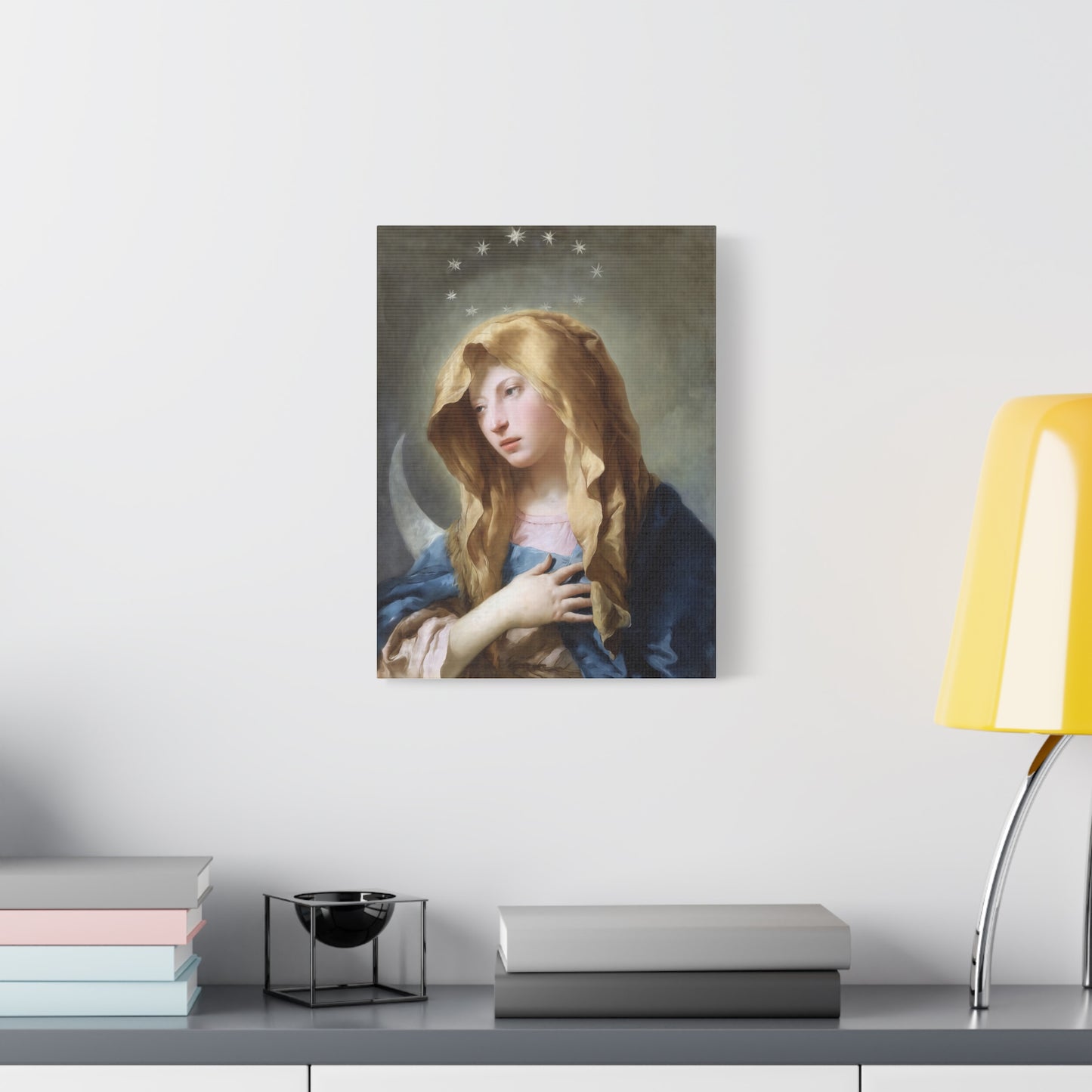 Ready To Hang - Mother Mary Immaculate Conception Art Catholic Canvas Wall Art, Christian Decor