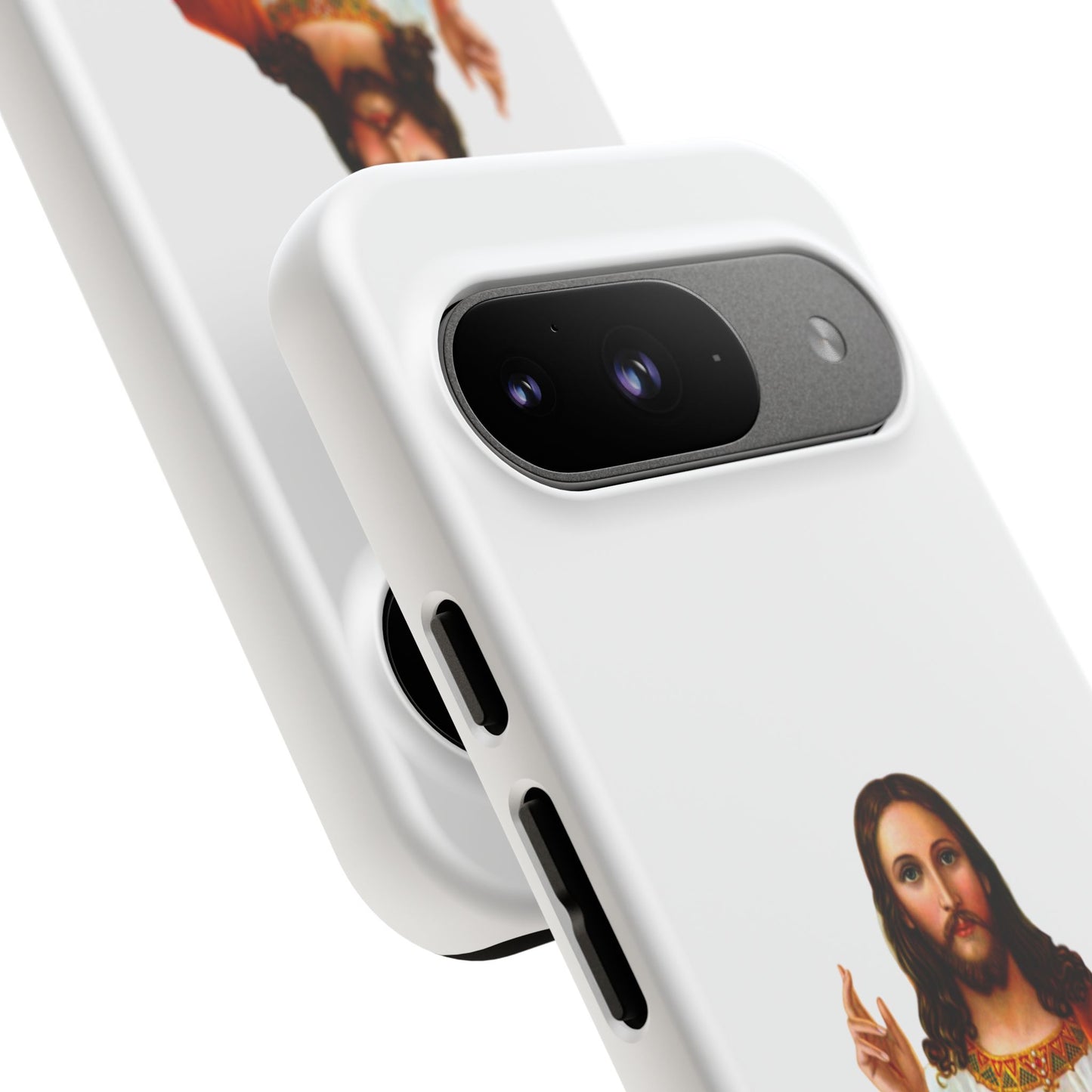 Artistic Phone Case Featuring Jesus, Tough Phone Case, Christian Gift, Religious Phone Cover, Inspirational Phone Accessory, Unique Jesus