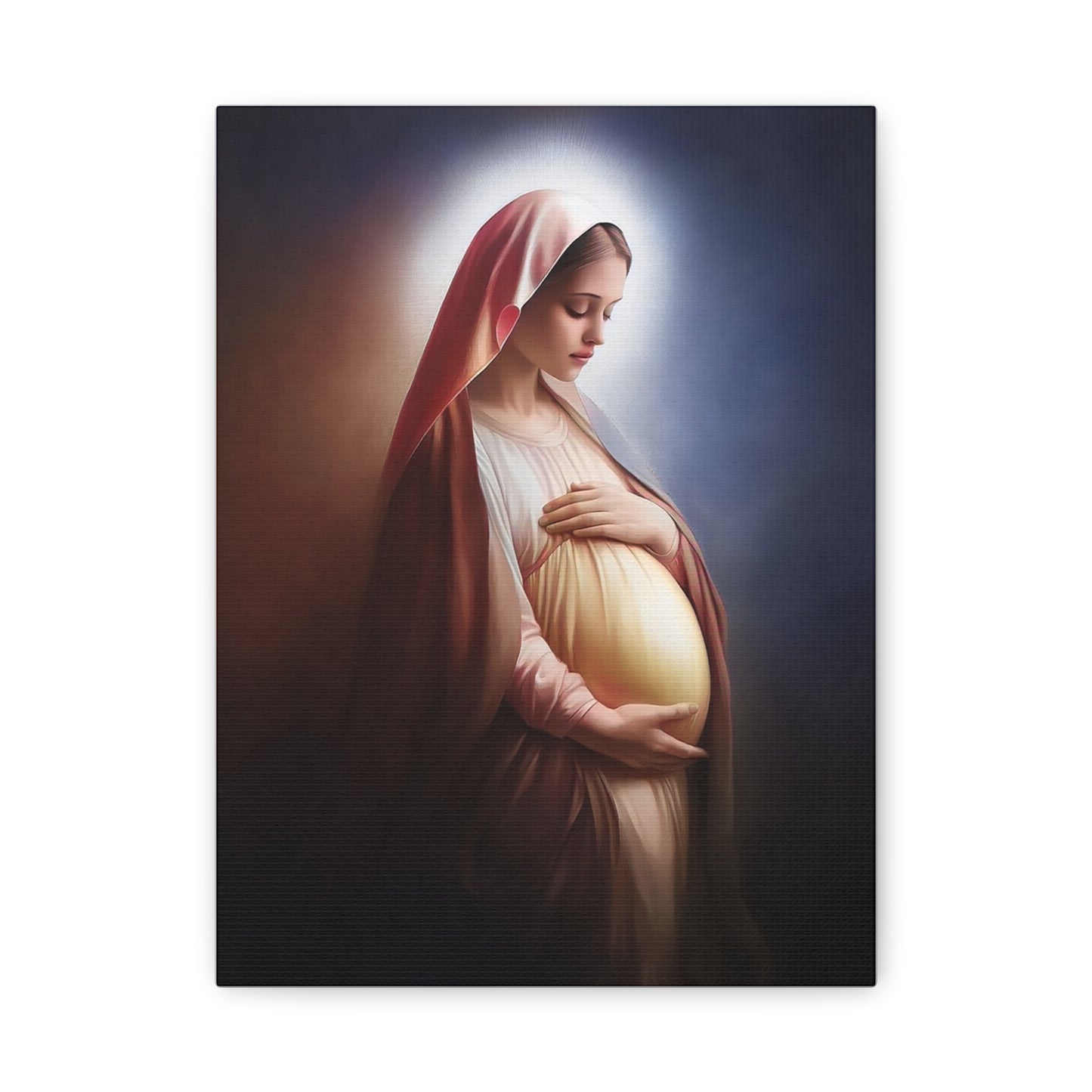 Ready To Hang - Pregnant Mother Mary Catholic Canvas Wall Art, Christian Decor