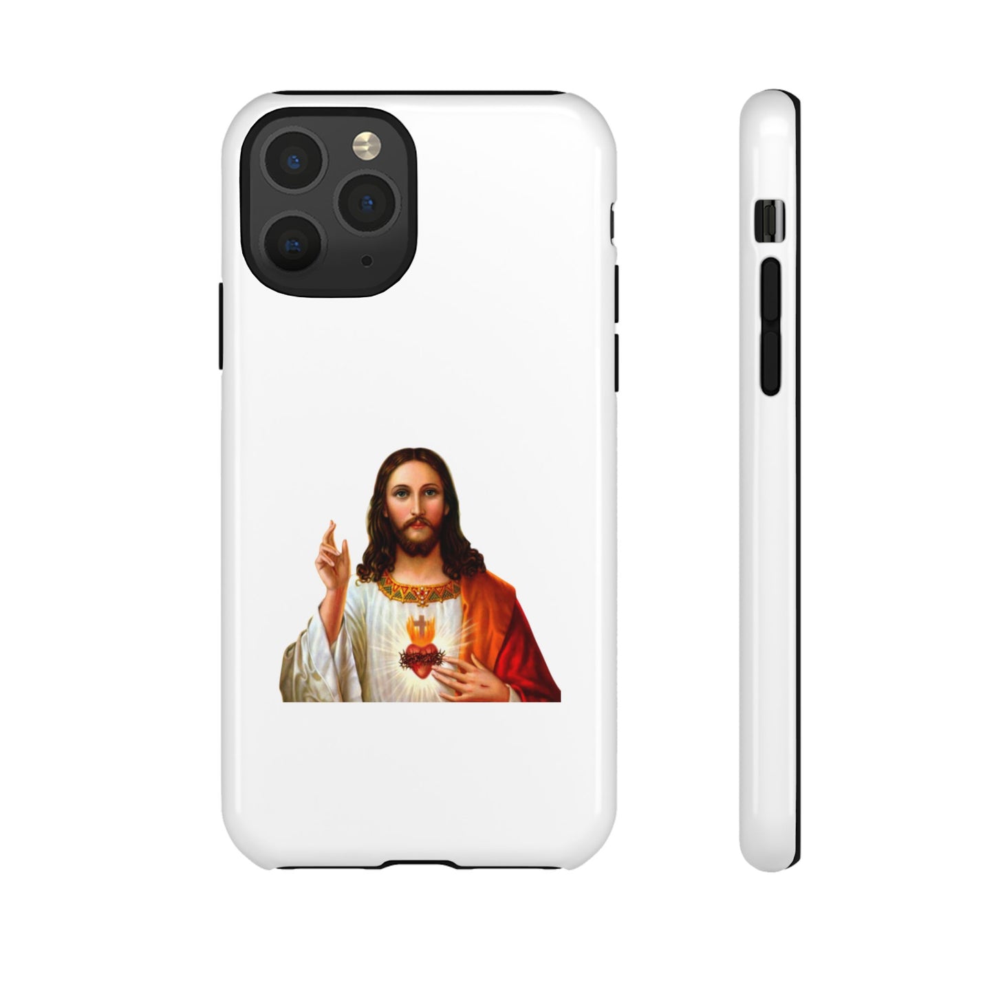 Artistic Phone Case Featuring Jesus, Tough Phone Case, Christian Gift, Religious Phone Cover, Inspirational Phone Accessory, Unique Jesus