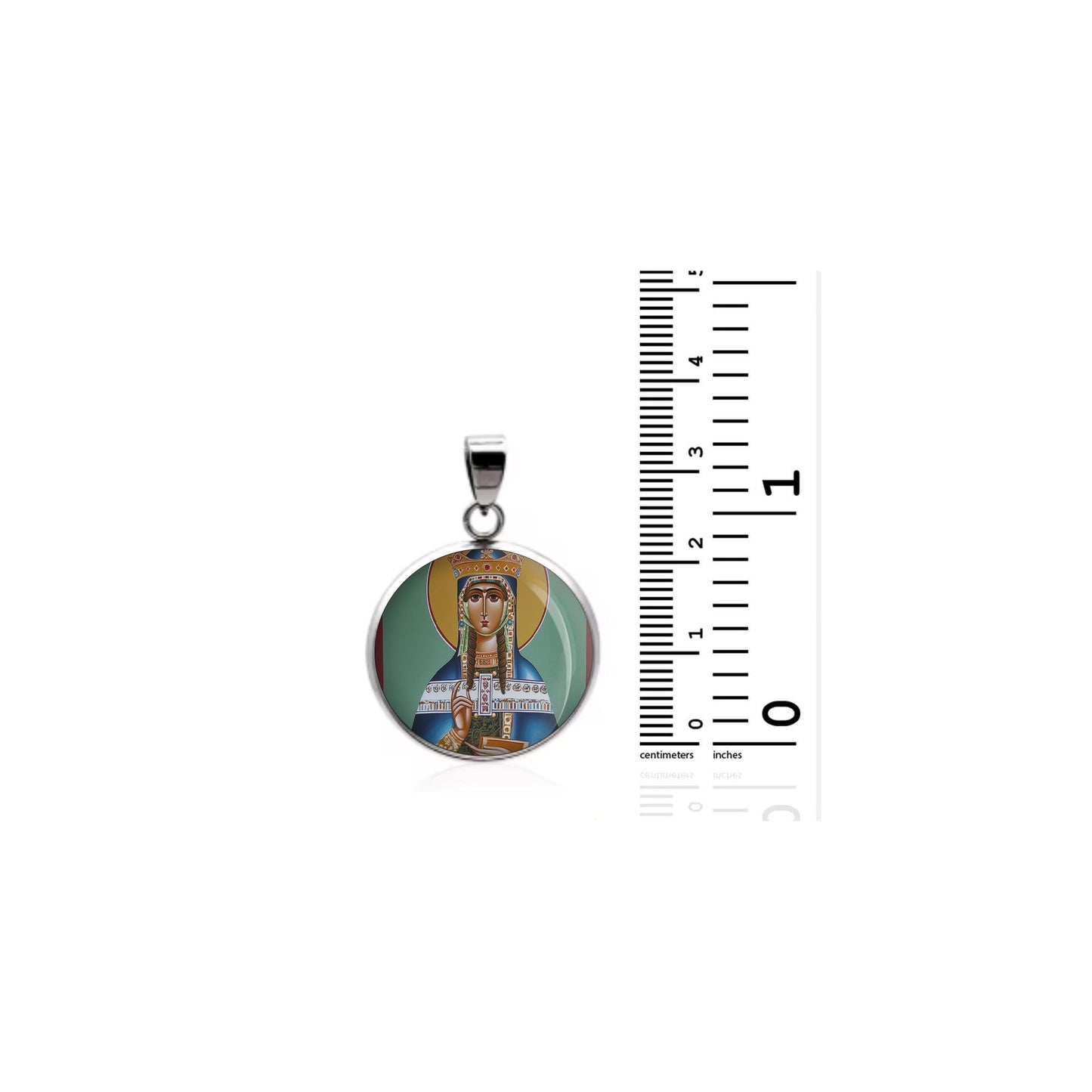 Saint Tamara Of Georgia Religious Devotional sterling silver 925 Christian Medal Patron