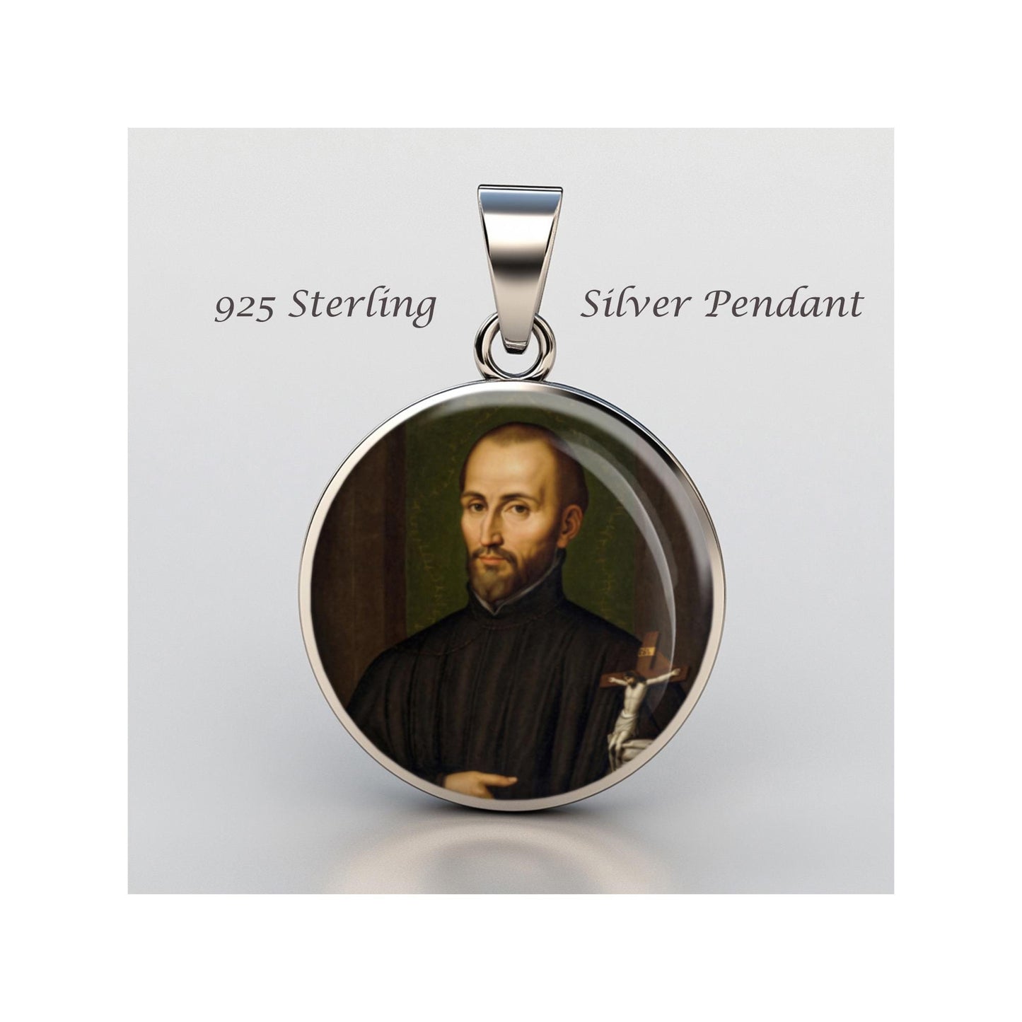 Saint Antonio Maria Zaccaria Round Religious Devotional sterling silver 925 Christian Medal