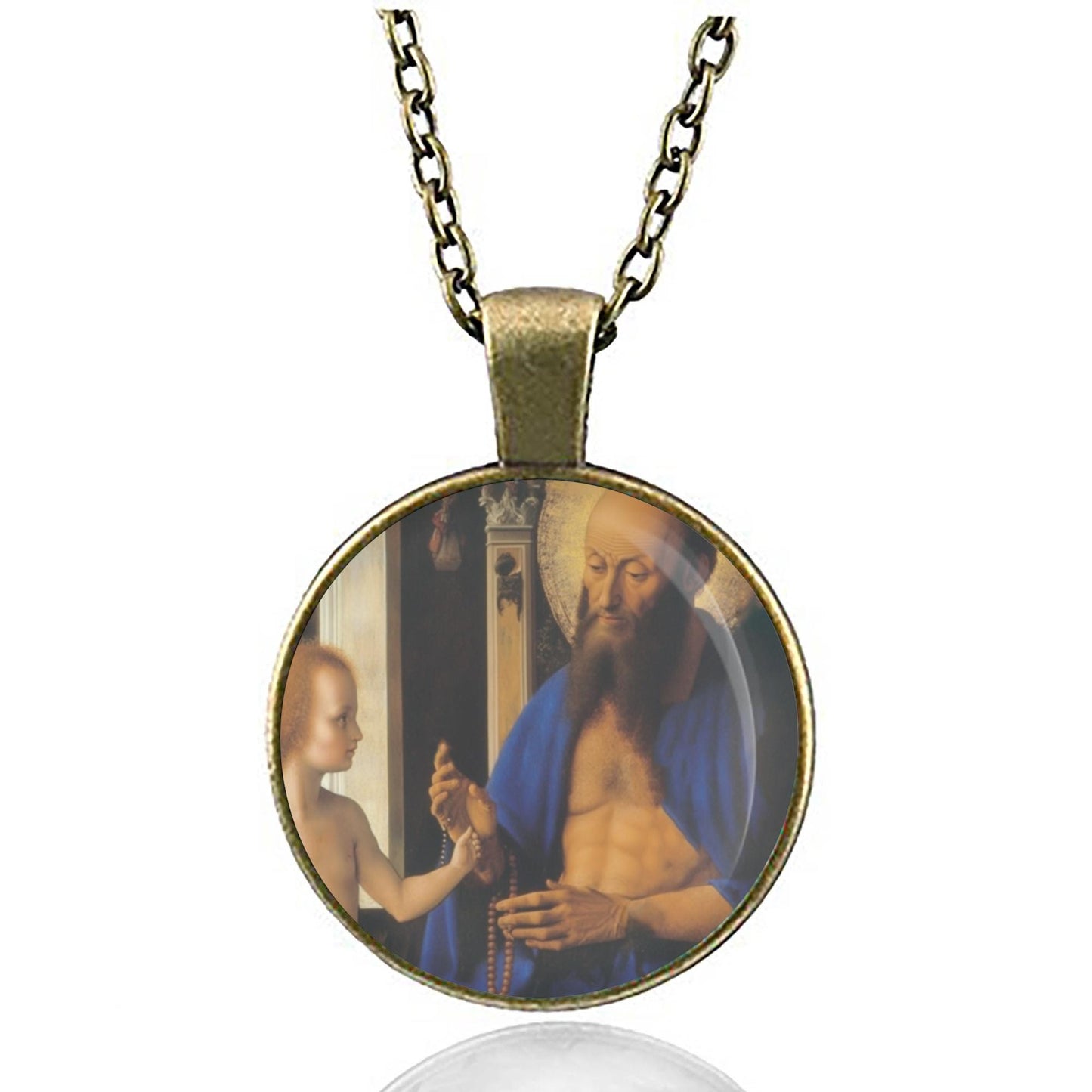 St Onuphrius Onofrio Medal Religious Necklace Jewelry Pendant