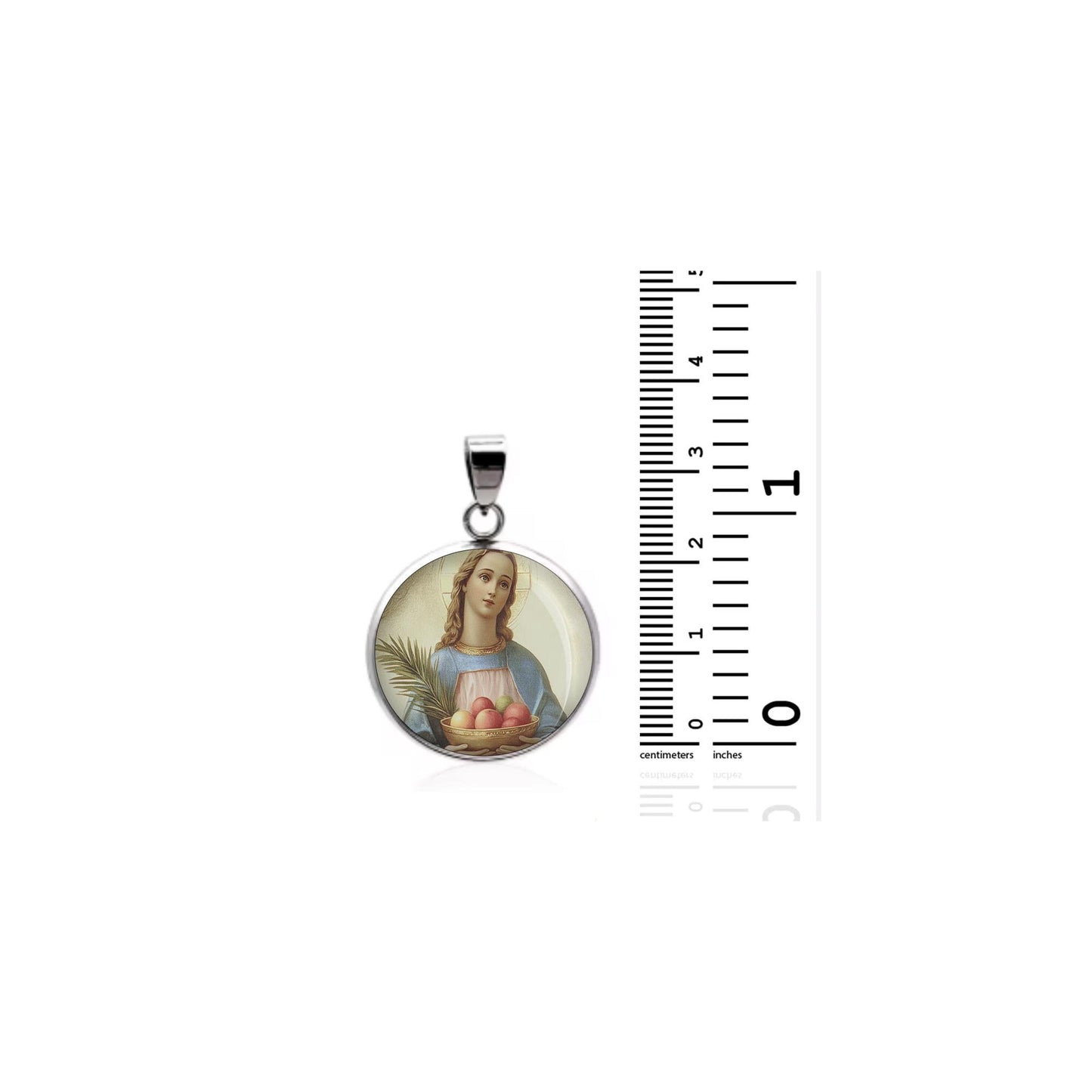 Saint Dorothy Dorothea Religious Devotional sterling silver 925 Christian Medal Patron