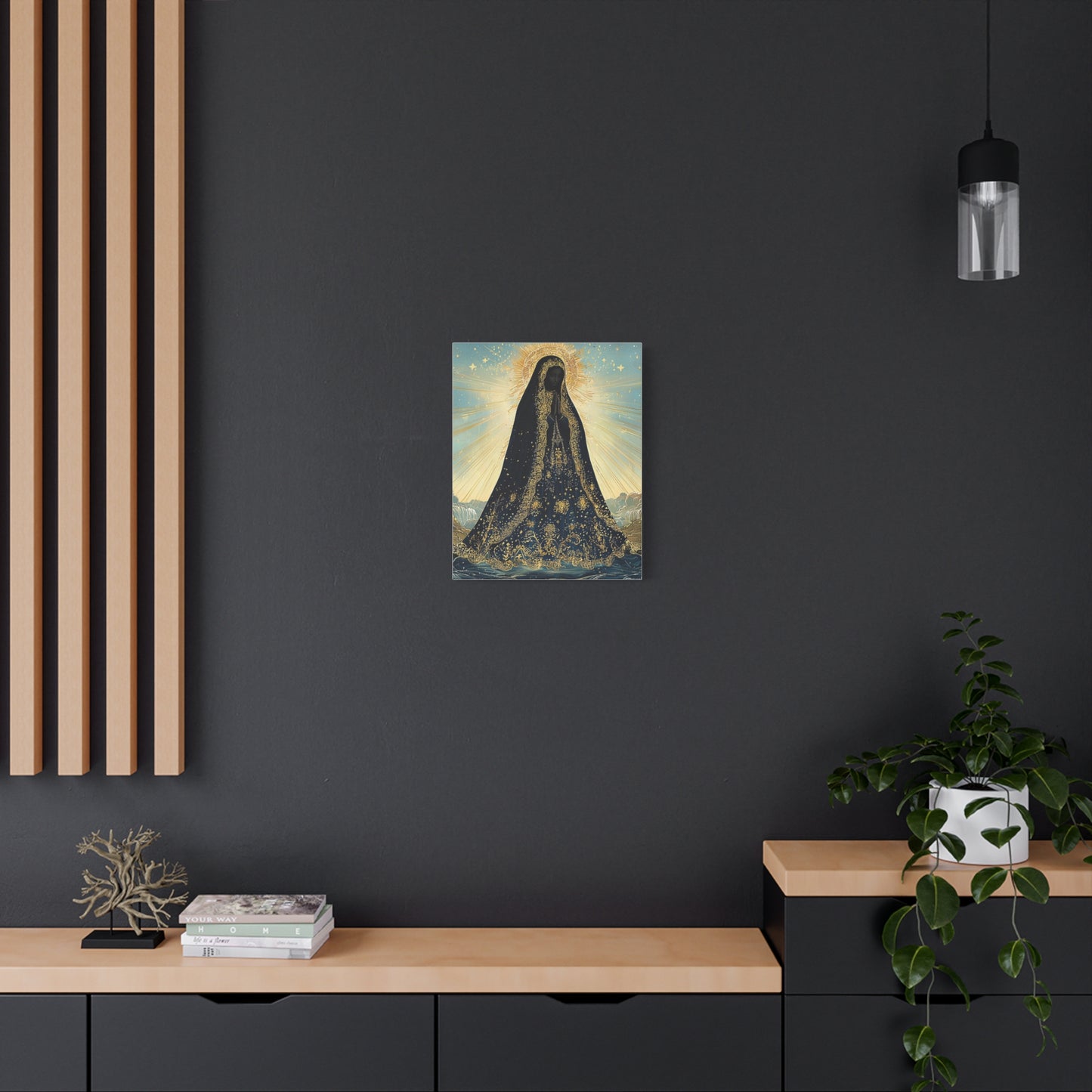 Our Lady Aparecida Canvas Print, Catholic Decor Wall, Gift Religious Christian