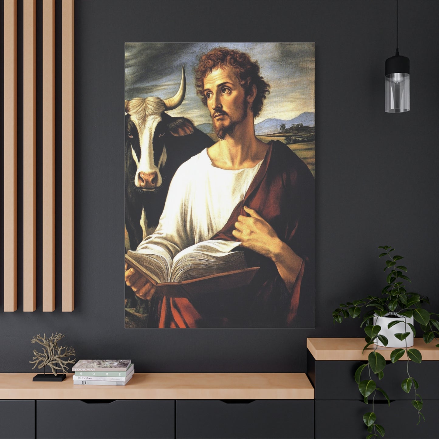 St. Luke the Evangelist Catholic Canvas Wall Art, Christian Decor