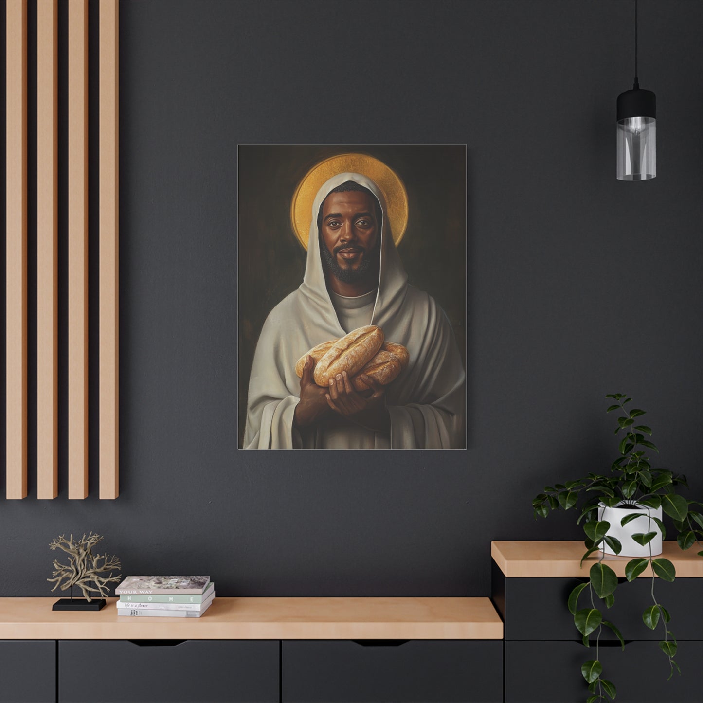 Benedict the Moor Canvas Print, Catholic Decor Wall, Gift Religious Christian