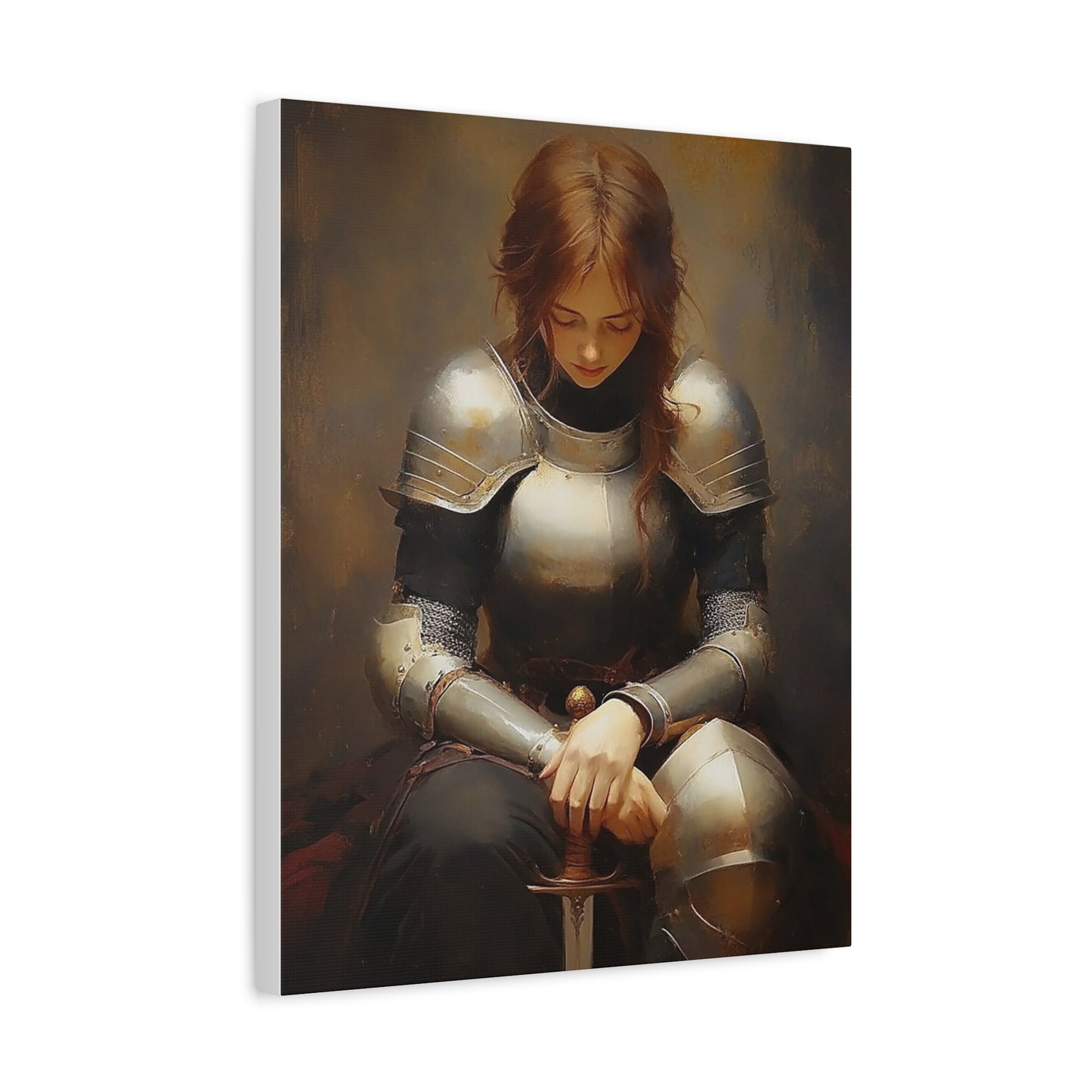St. Joan of Arc Patron Catholic Canvas Wall Art, Christian Decor