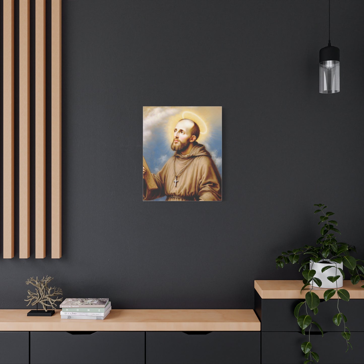 St. Francis de Sales Catholic Canvas Wall Art, Christian Decor