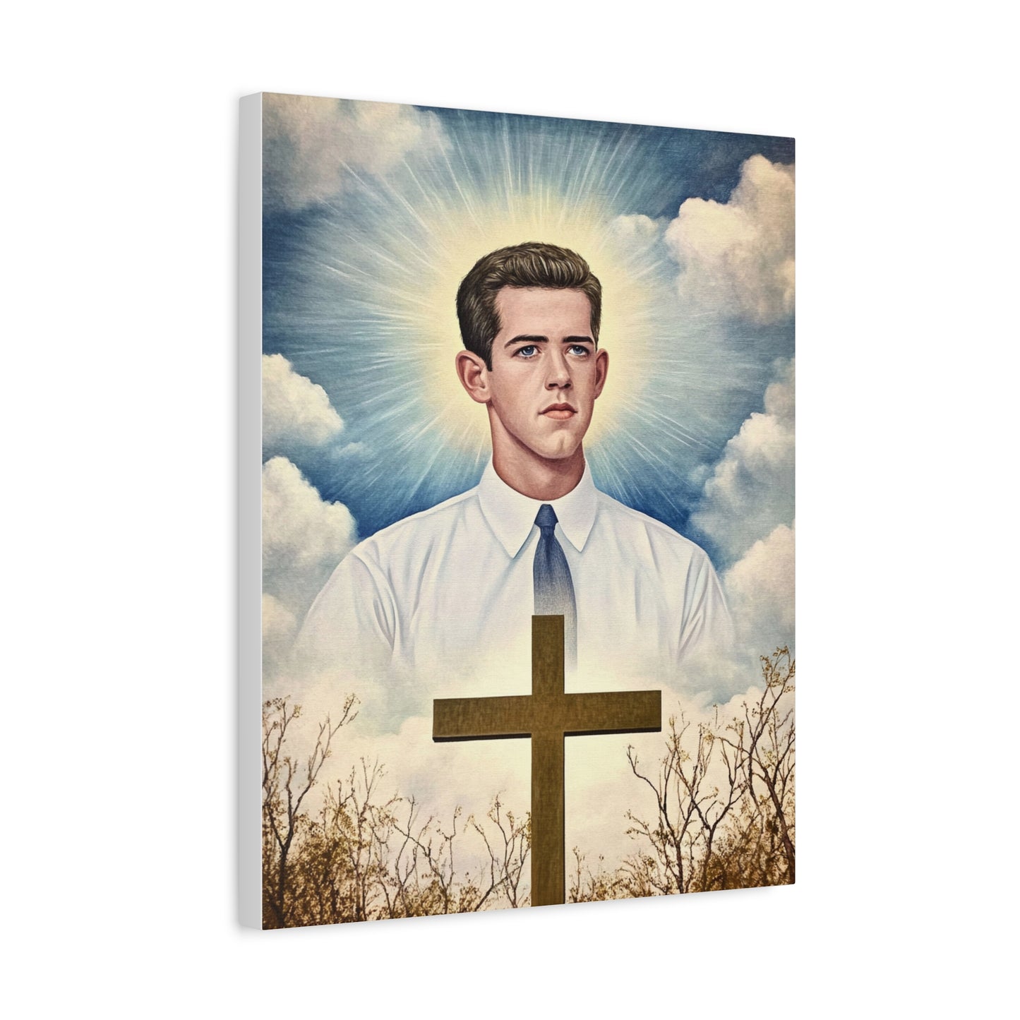 Bl. Alberto Marvelli Canvas Print, Catholic Decor Wall, Gift Religious Christian