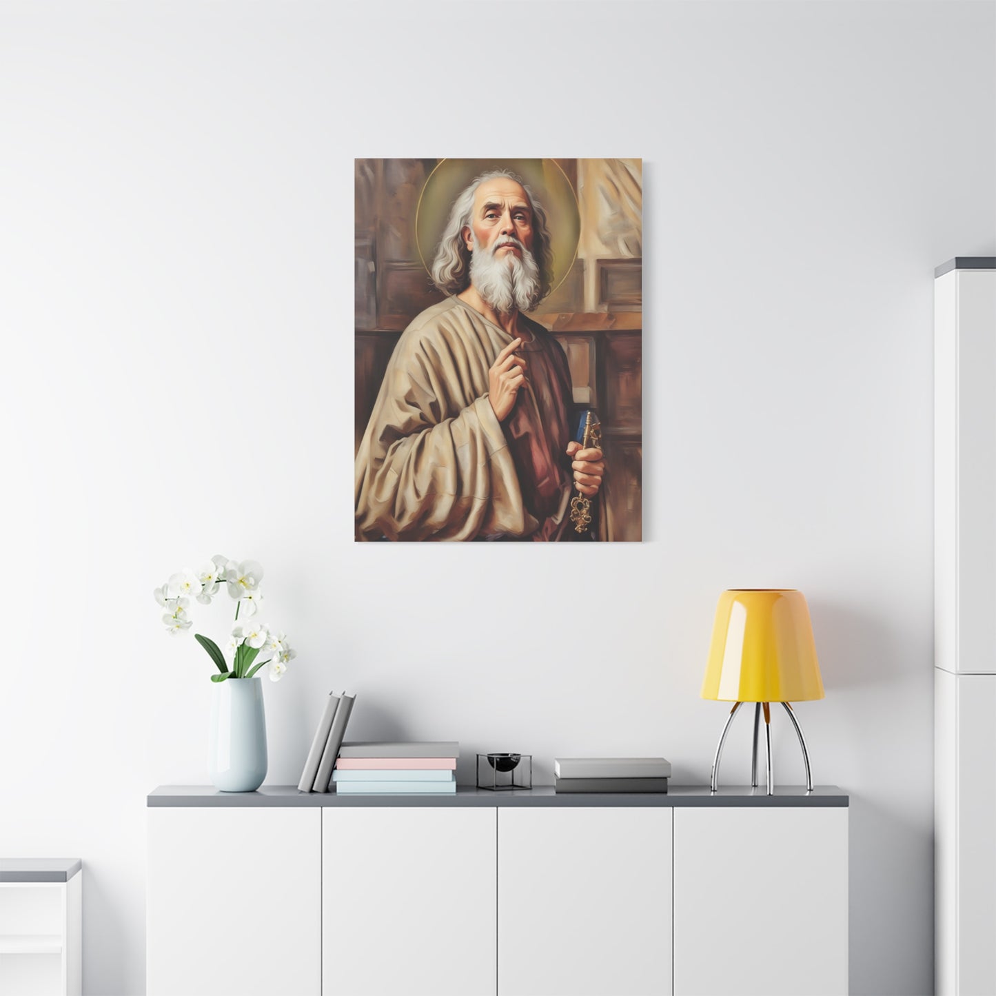 Ready to Hang - St. Peter the Apostle Catholic Canvas Wall Art, Christian Decor