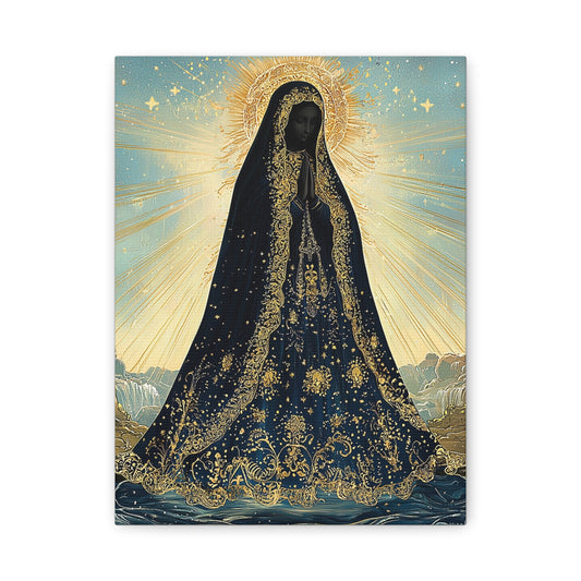 Our Lady Aparecida Canvas Print, Catholic Decor Wall, Gift Religious Christian