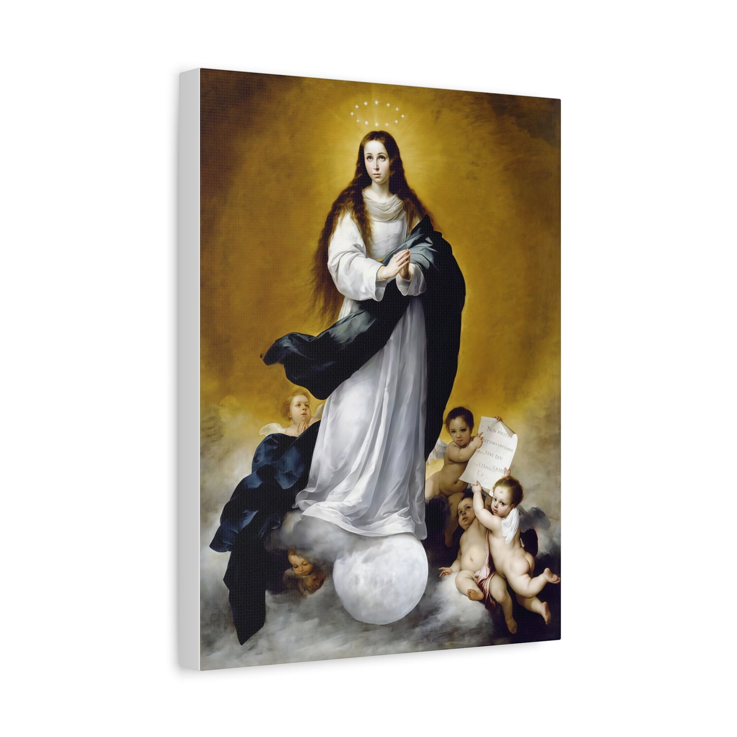 Ready To Hang - Mother Mary Immaculate Conception Catholic Canvas Wall Art, Christian Decor Ships from USA