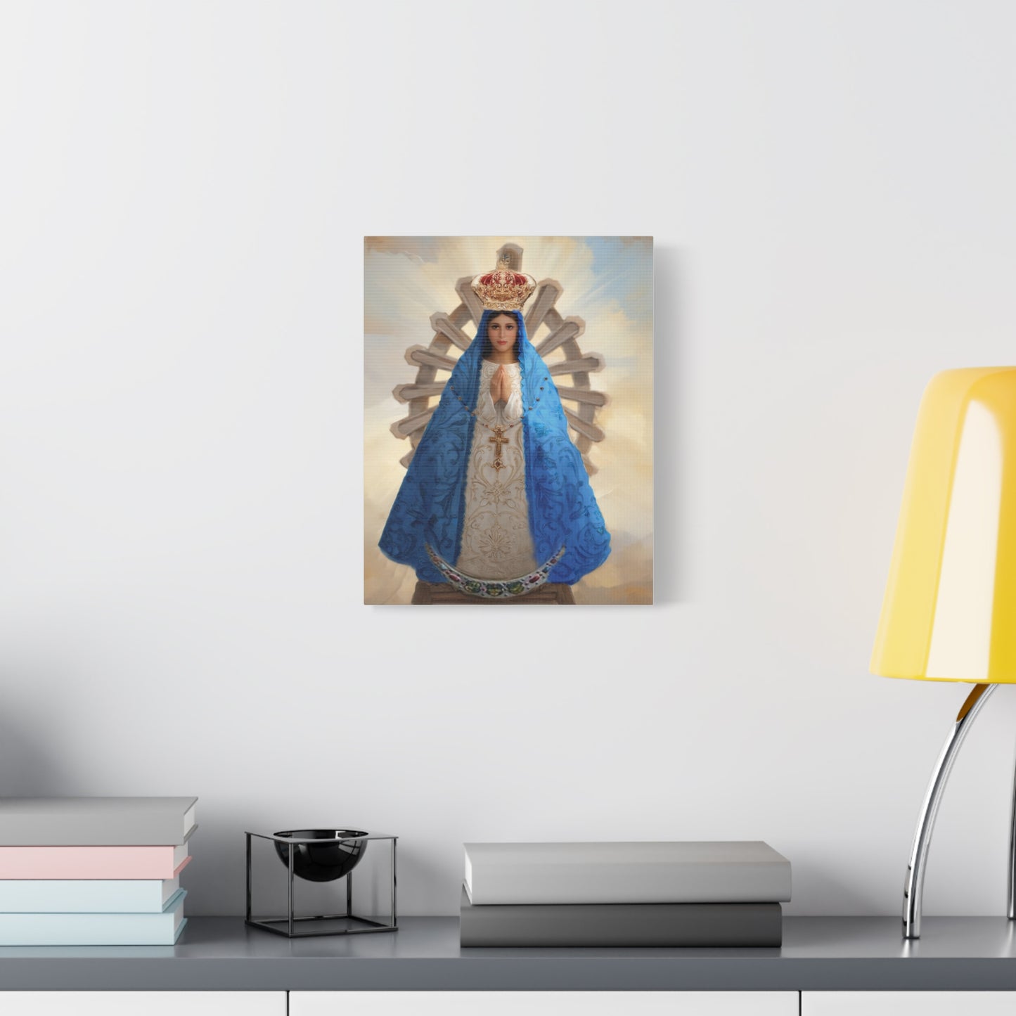 Ready to Hang - Our Lady of Lujan Virgin Mary Catholic Canvas Wall Art, Christian Decor