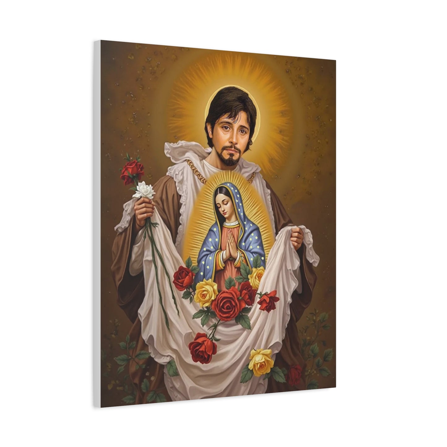 St. Juan Diego Catholic Canvas Wall Art, Christian Decor