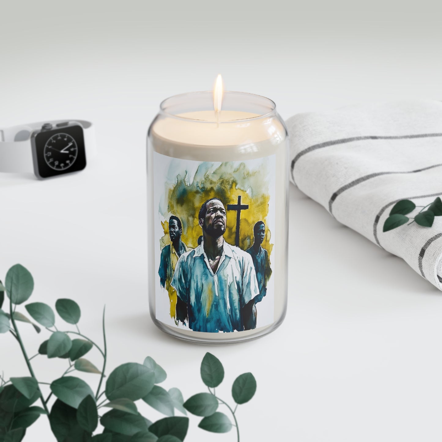 St. Charles Lwanga and Companions Catholic Serenity Scented Candle, 13.75oz | Relaxation Gift, Home Decor, Calm Atmosphere, Religious Decor