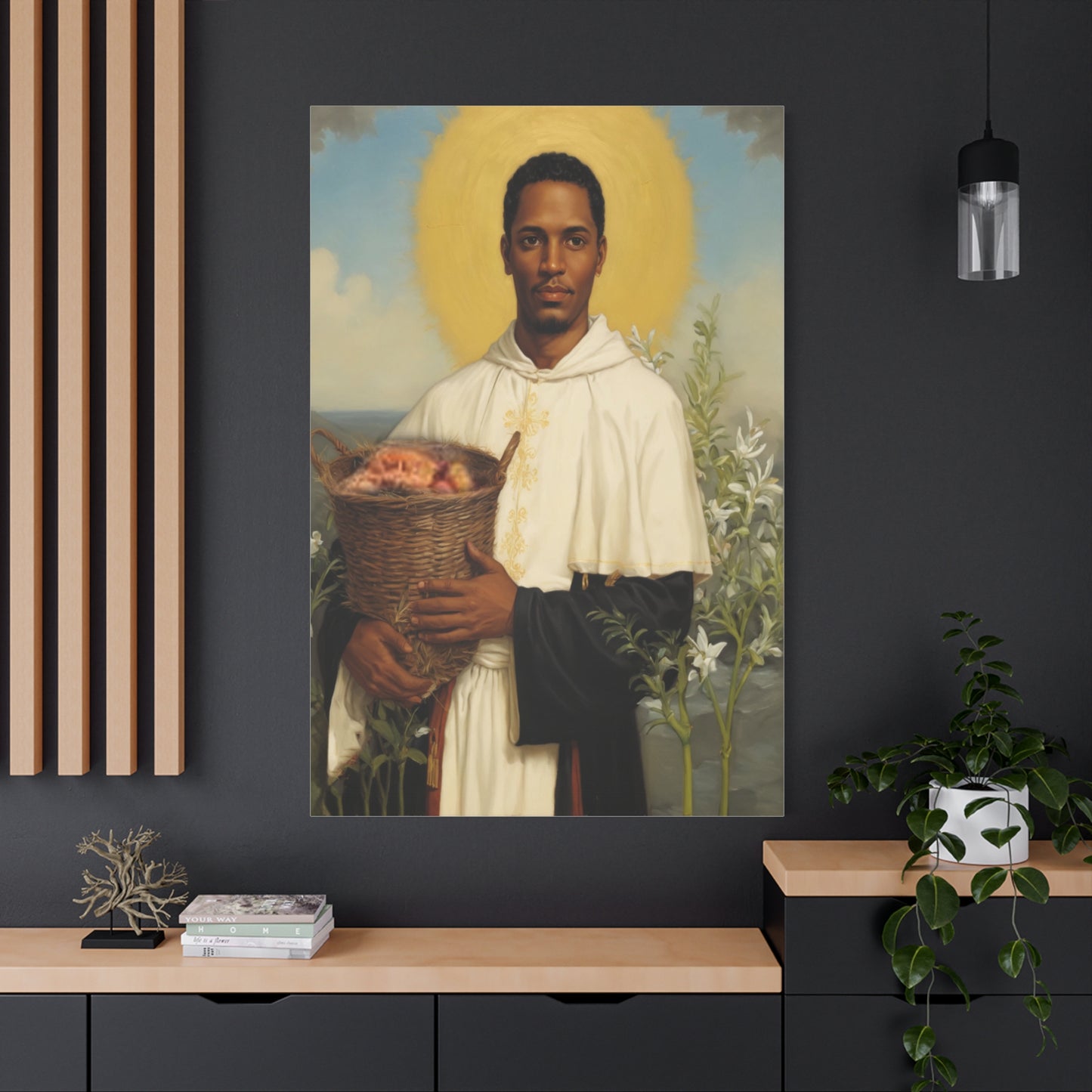 Ready To Hang - St. Martin de Porres Catholic Canvas Wall Art, Christian Decor