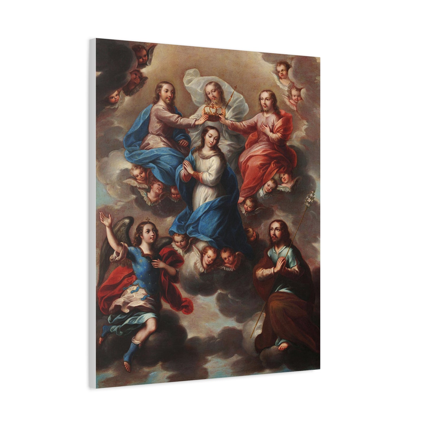 The Crowning of the Virgin Catholic HQ Print on Canvas Ready To Hang - Virgin Mary Canvas