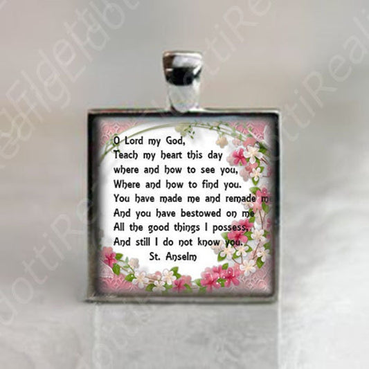 O Lord my God St. Anselm Prayer for Those Searching for God - Religious Catholic Medal