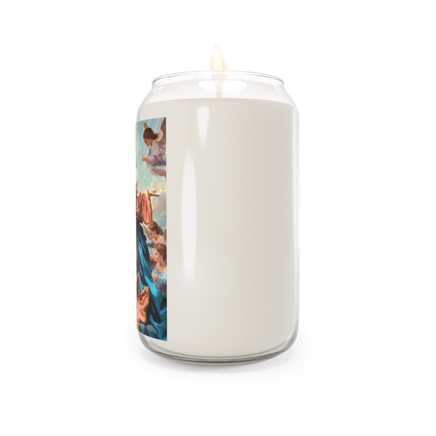 Our Lady of Assumption Mary Catholic Serenity Scented Candle, 13.75oz | Relaxation Gift, Home Decor, Calm Atmosphere, Religious Decor