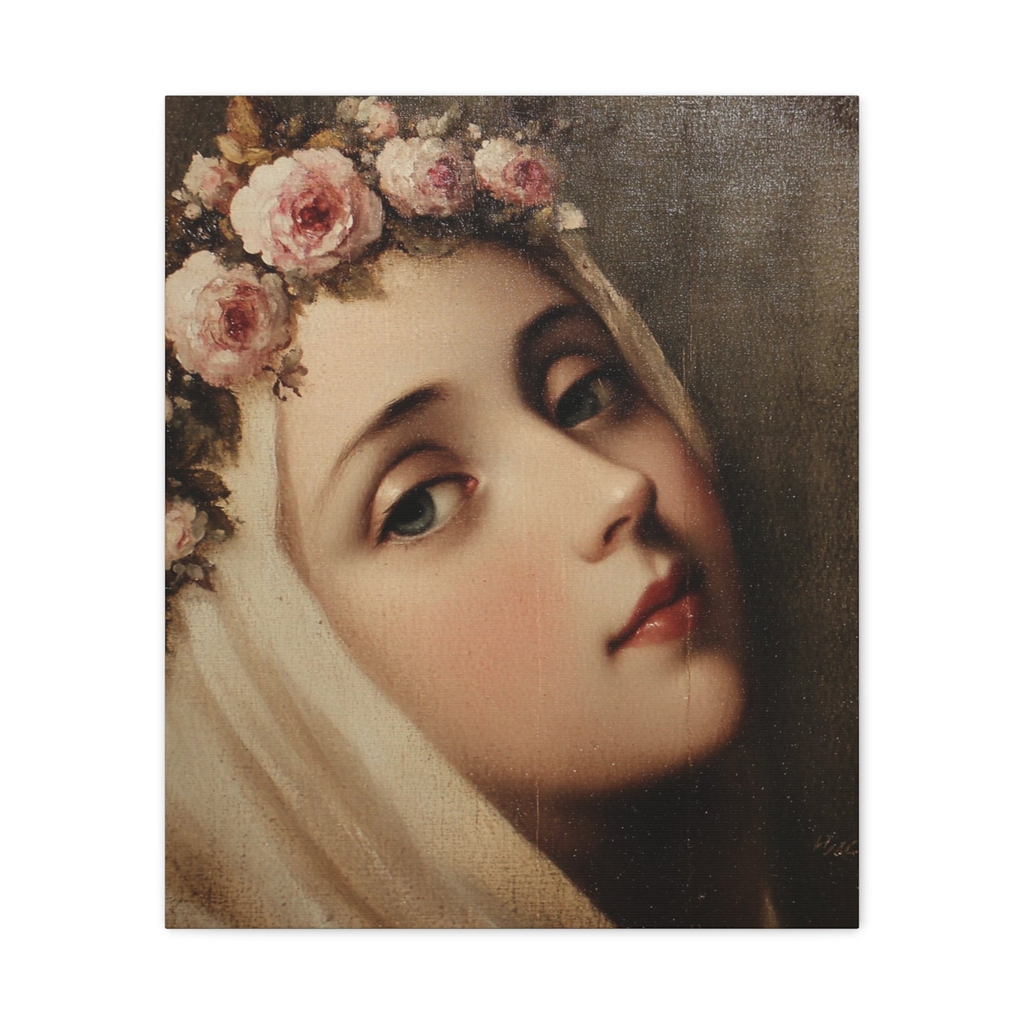 Ready To Hang - St. Rose of Lima Close Up Image Catholic Canvas Wall Art, Christian Decor