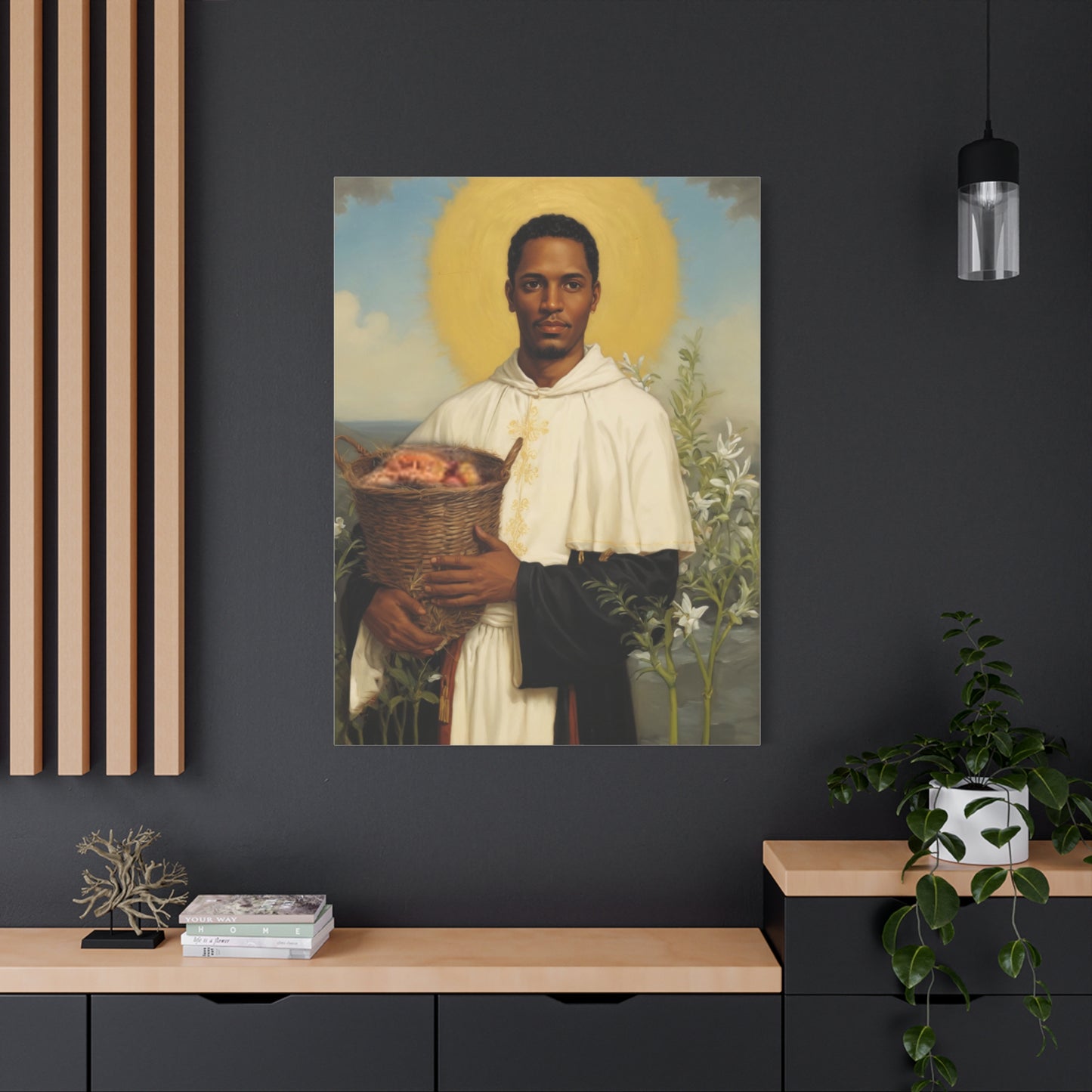 Ready To Hang - St. Martin de Porres Catholic Canvas Wall Art, Christian Decor