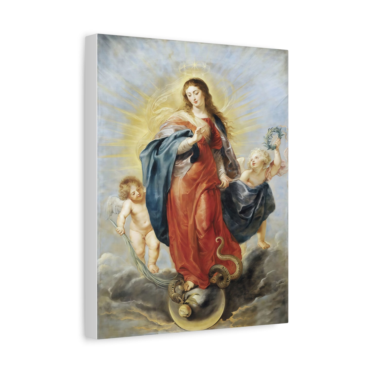 Ready To Hang - Mother Mary Immaculate Conception Catholic Canvas Wall Art, Christian Decor Our Lady