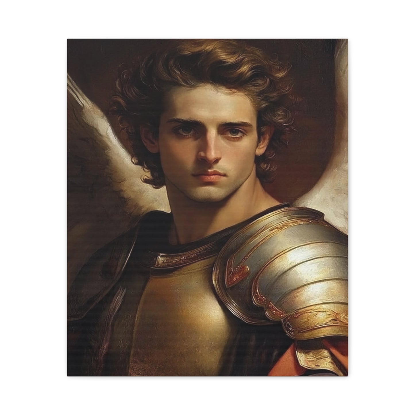 Michael the Archangel Catholic Canvas Wall Art, Christian Decor