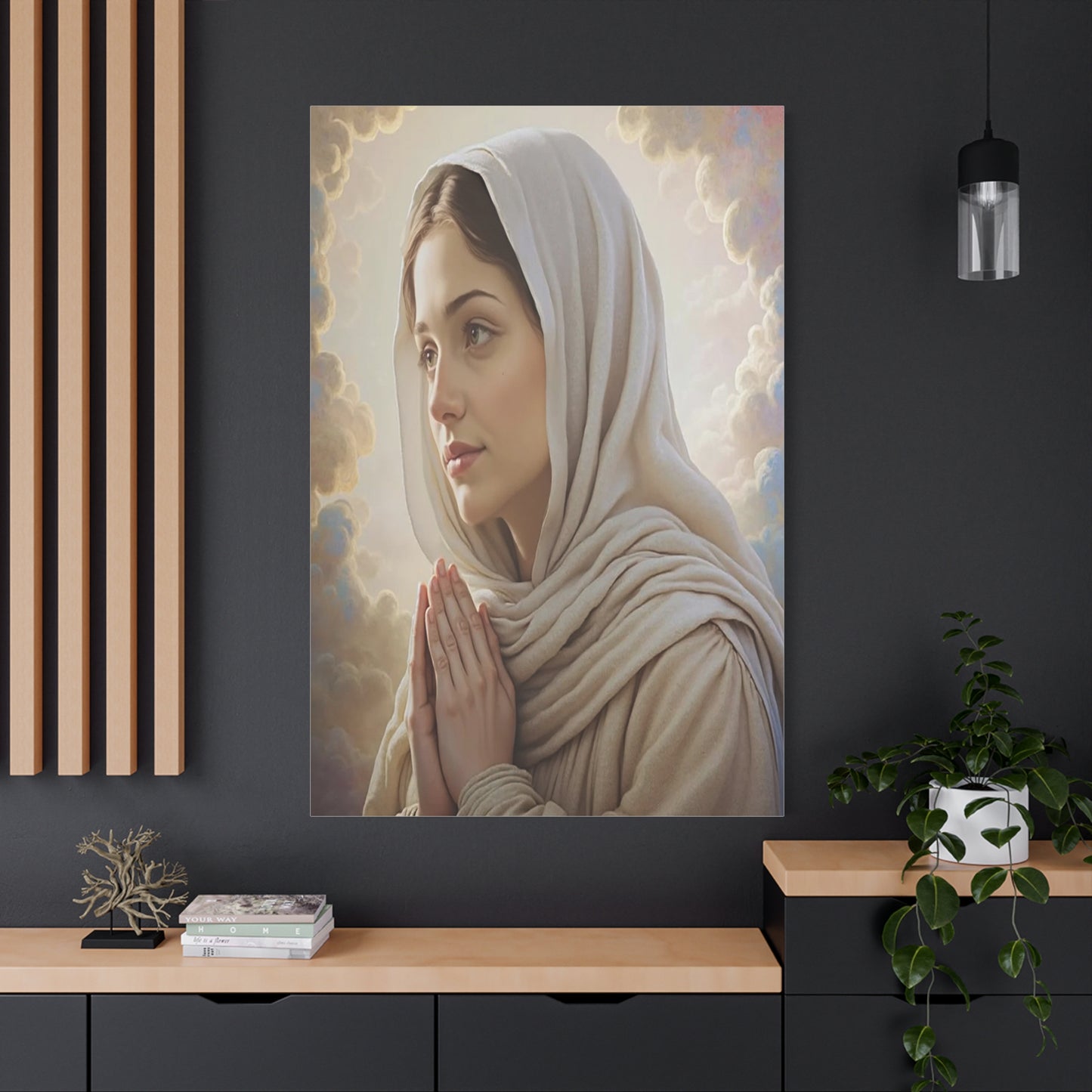 St. Bernadette Canvas Print, Catholic Decor Wall, Gift Religious Christian