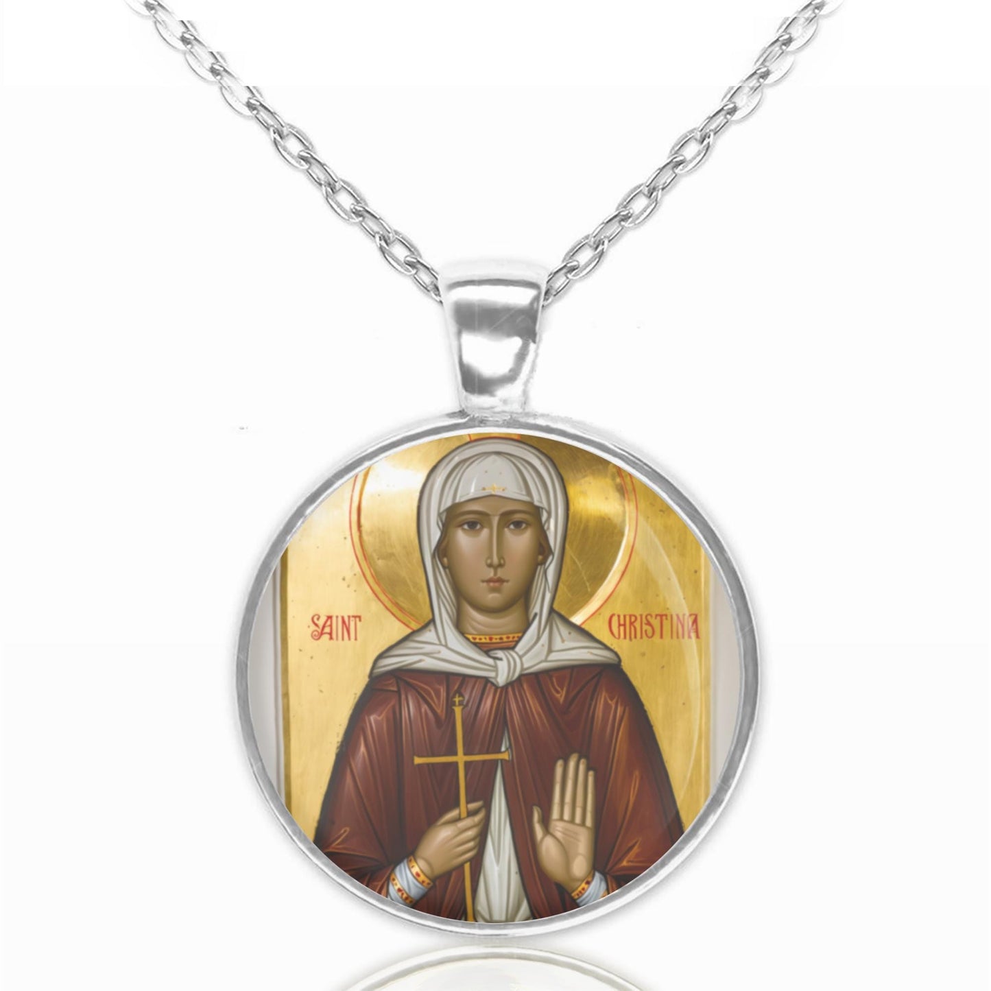 St Christina the Astonishing Religious Christian Pendant Necklace Patron of Mental Illness