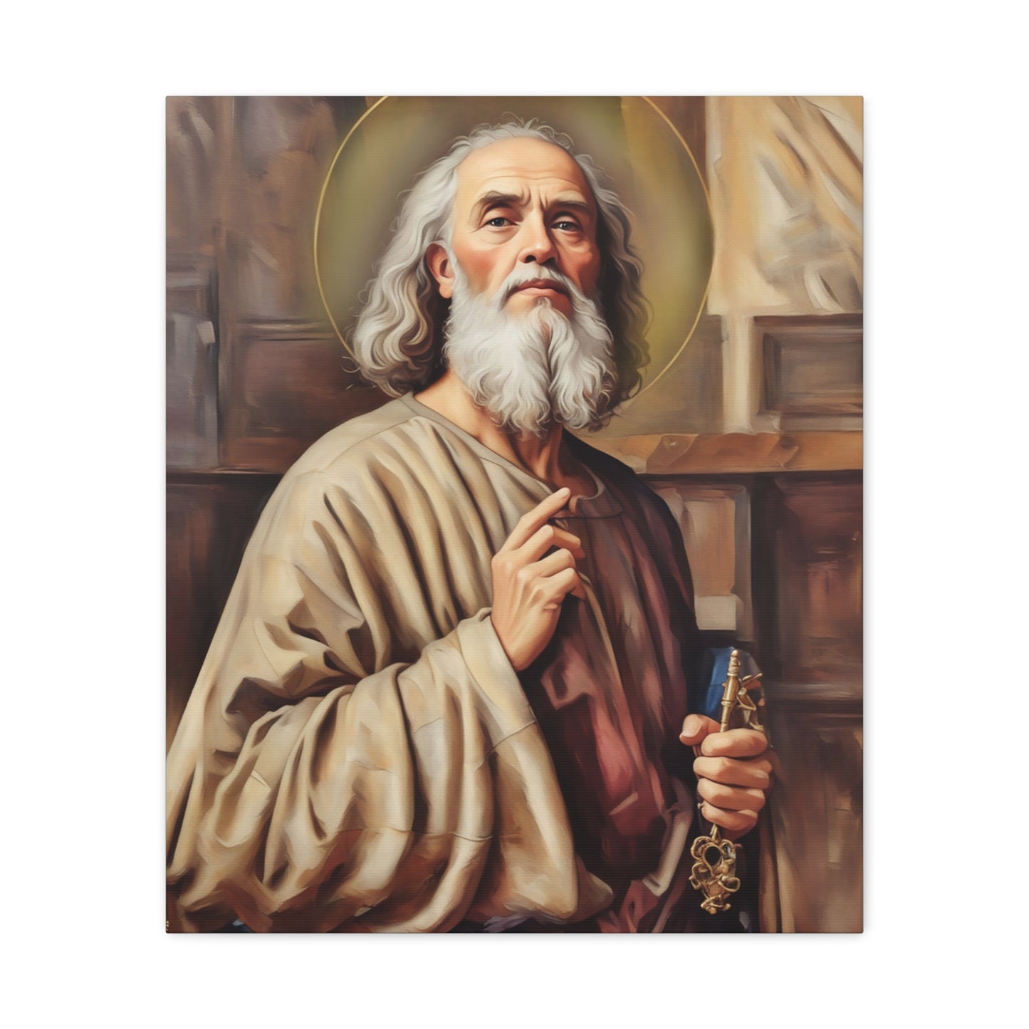 Ready to Hang - St. Peter the Apostle Catholic Canvas Wall Art, Christian Decor