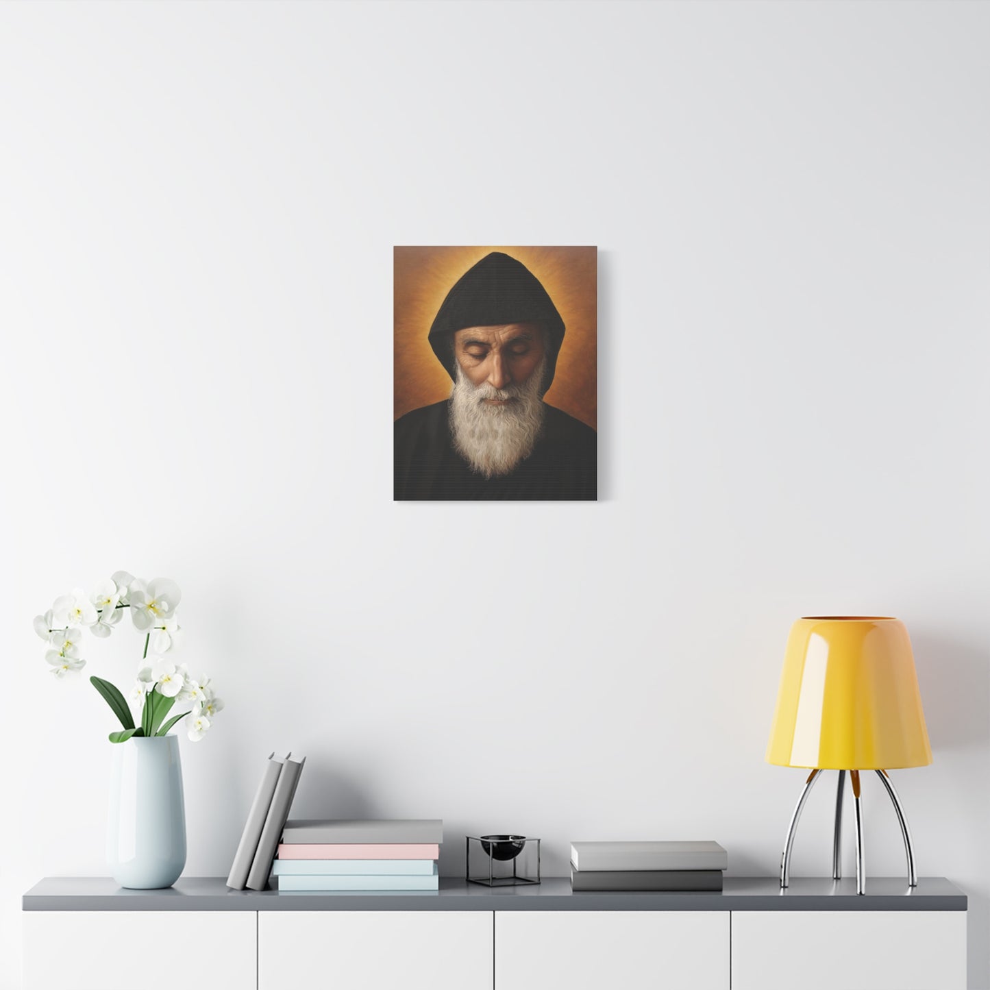 St. Charbel Makhlouf saint Catholic Canvas Wall Art, Christian Decor