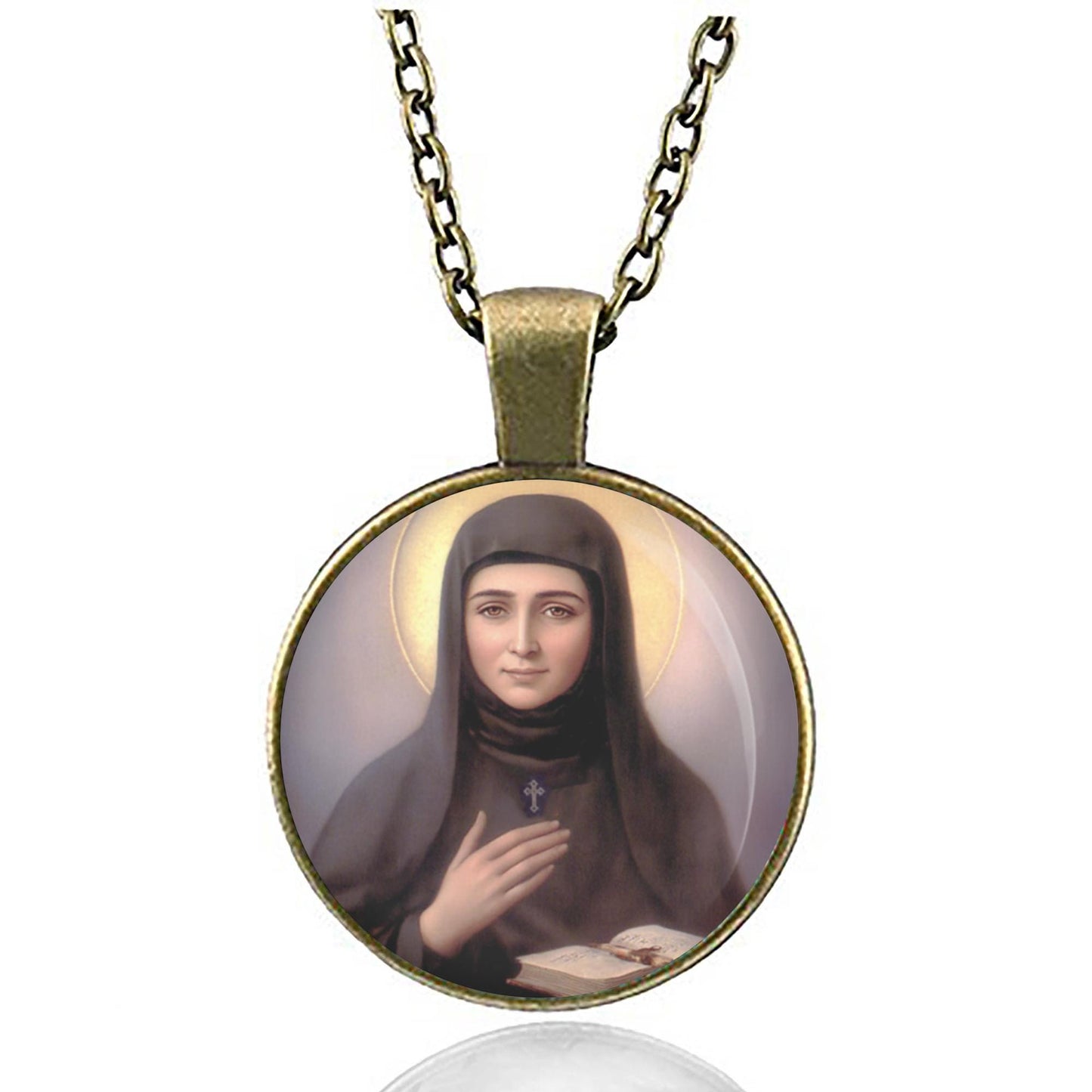 St. Rafqa (Rafka) Necklace | St Rebecca Lebanese Maronite nun | Catholic Medal Pendant, Patroness of the Sick and Wounded