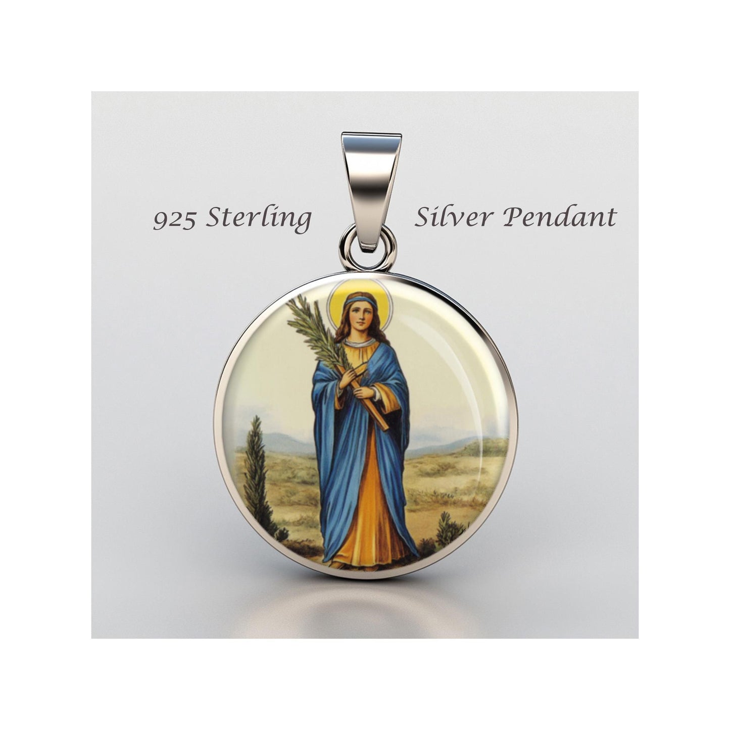 Saint Natalia De Cordoba Religious Devotional sterling silver 925 Christian Medal Patron