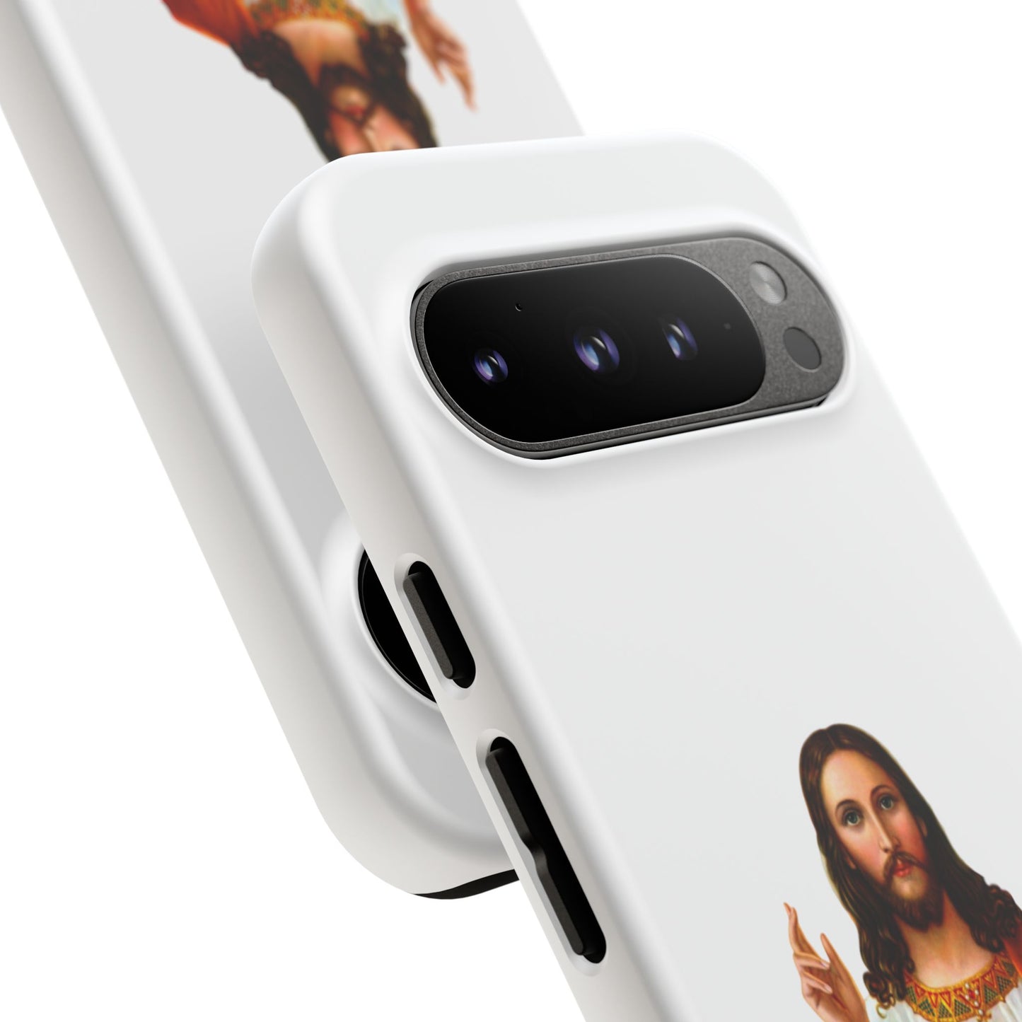 Artistic Phone Case Featuring Jesus, Tough Phone Case, Christian Gift, Religious Phone Cover, Inspirational Phone Accessory, Unique Jesus
