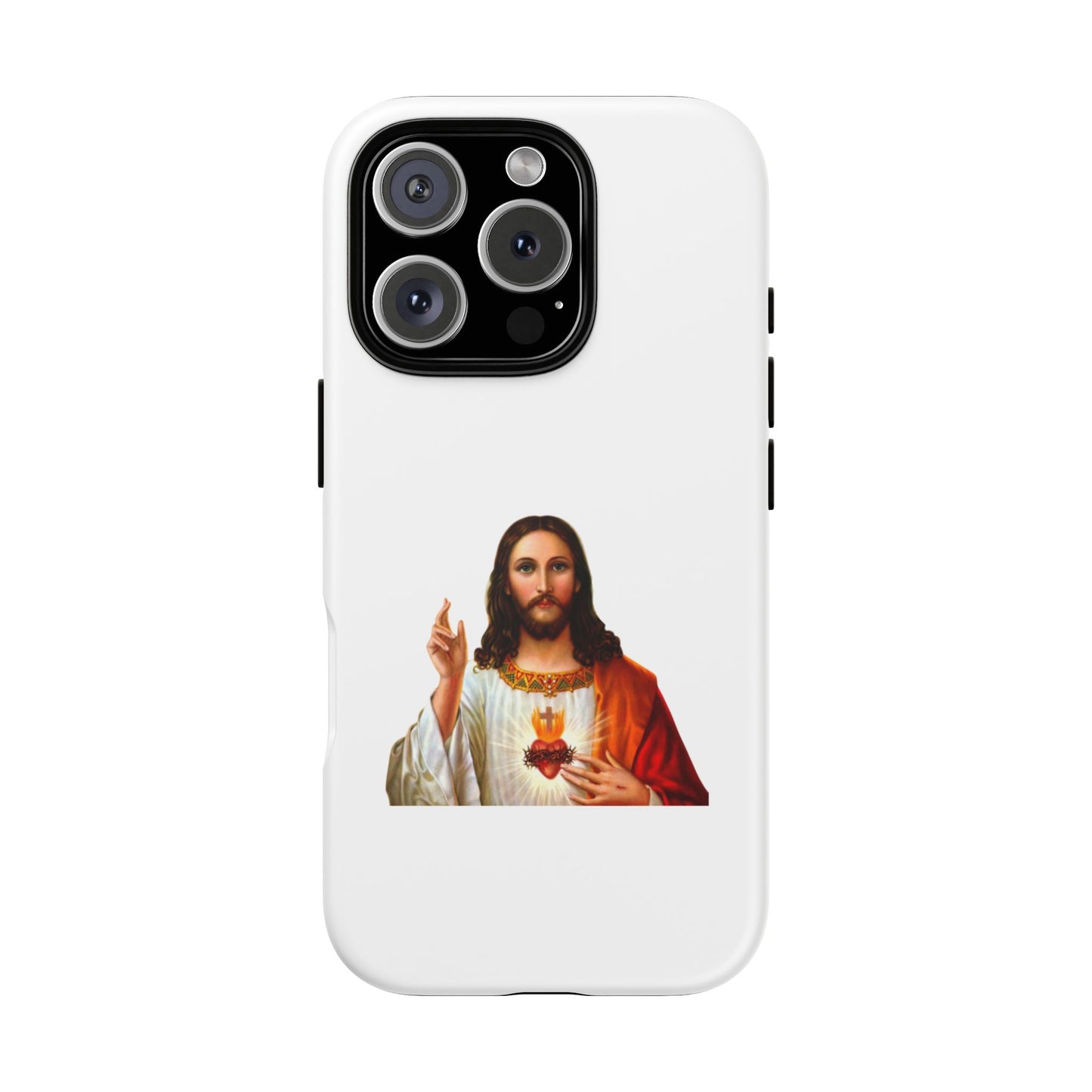 Artistic Phone Case Featuring Jesus, Tough Phone Case, Christian Gift, Religious Phone Cover, Inspirational Phone Accessory, Unique Jesus