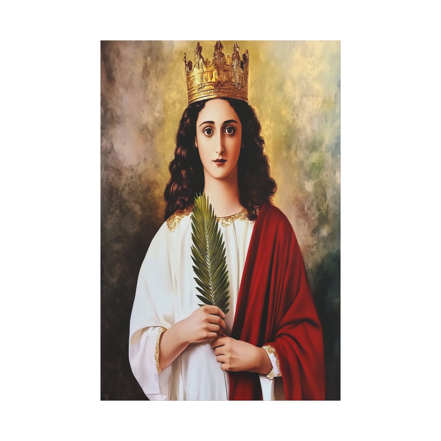 St Barbara Canvas Print, Catholic Decor Wall, Gift Religious Christian